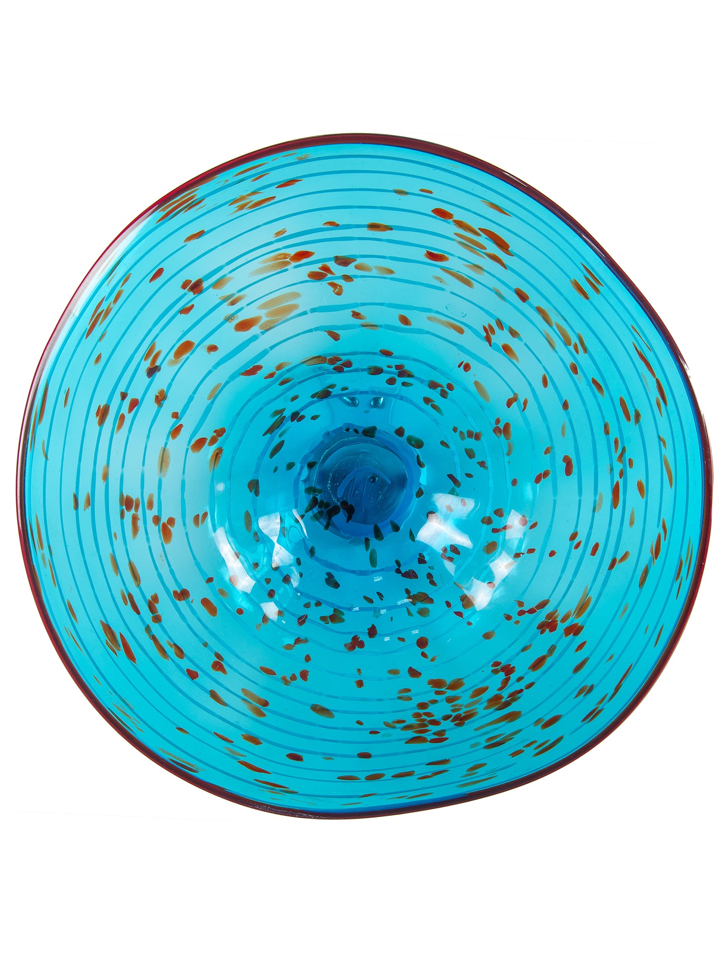 Wrightwood Blue Hand Blown Art Glass Wall Decor - 20 Inch