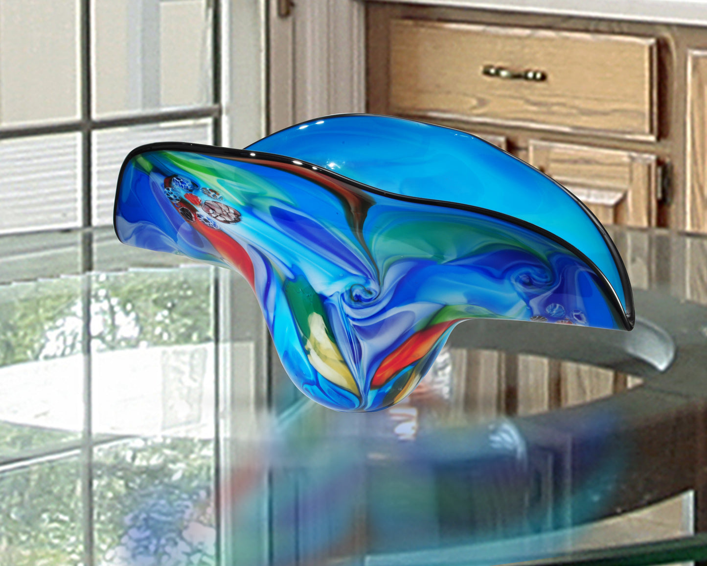 Metamorphic Hand Blown Art Glass Bowl