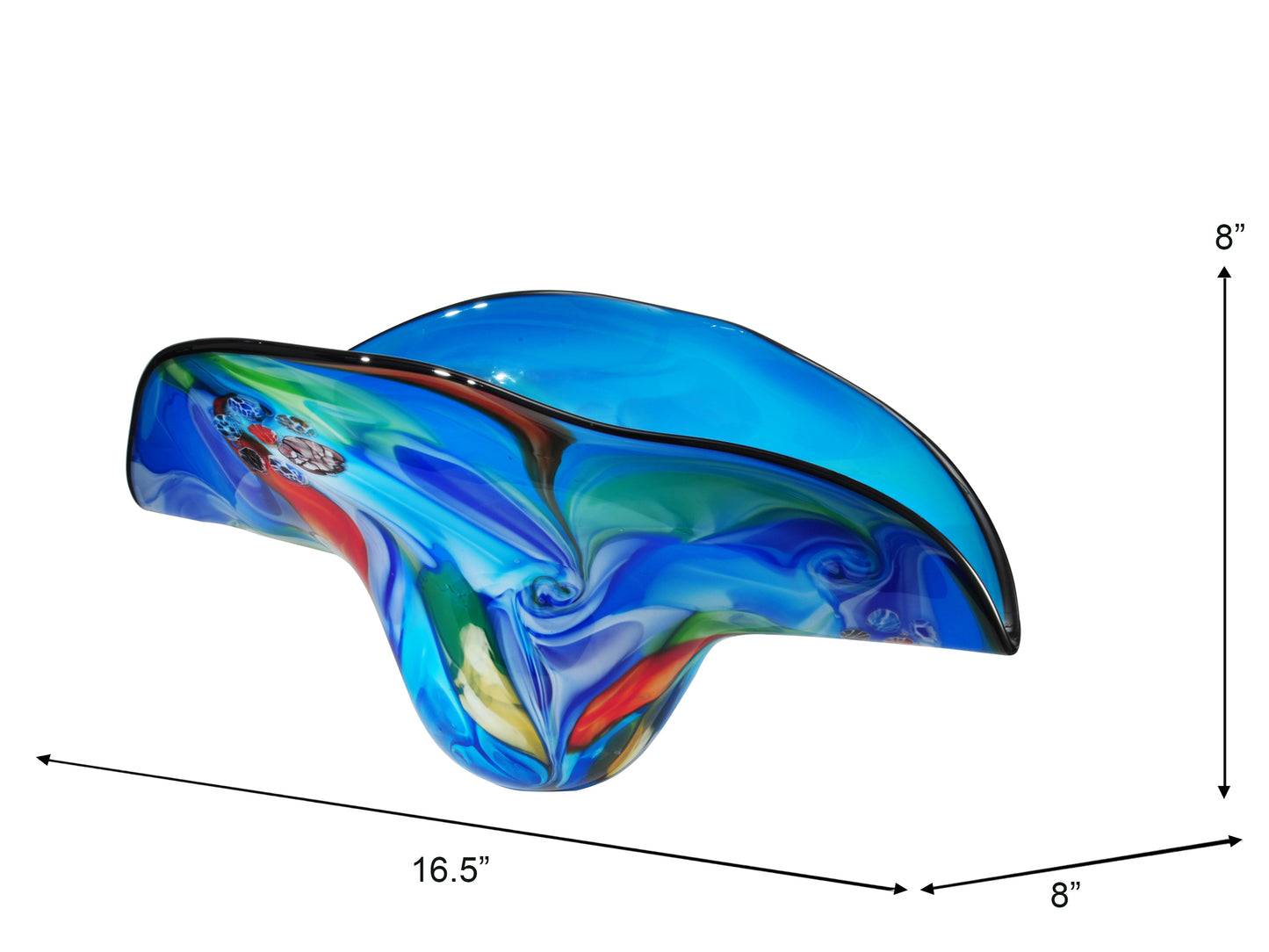 Metamorphic Hand Blown Art Glass Bowl