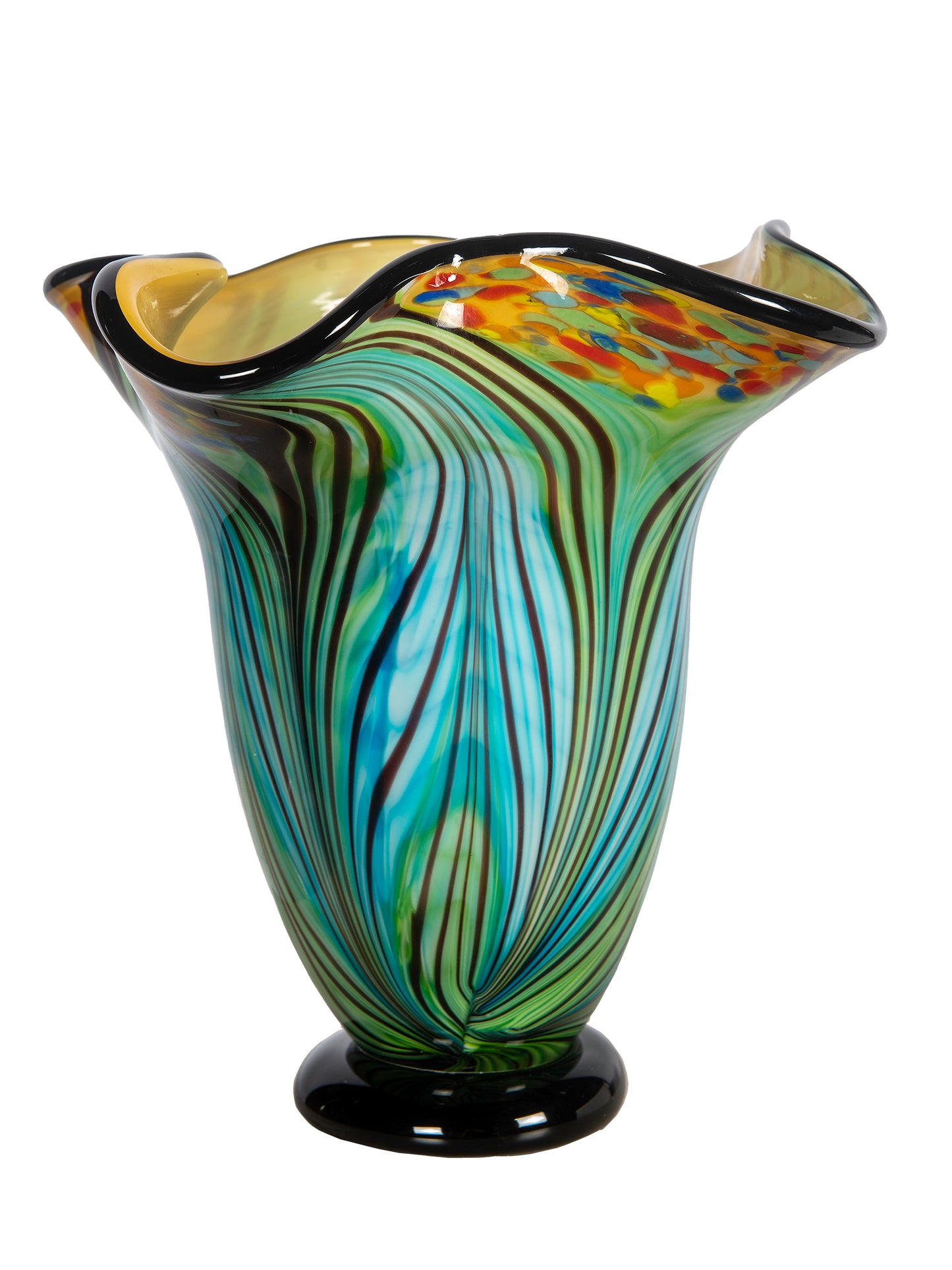 Kalmia Hand Blown Art Glass Vase