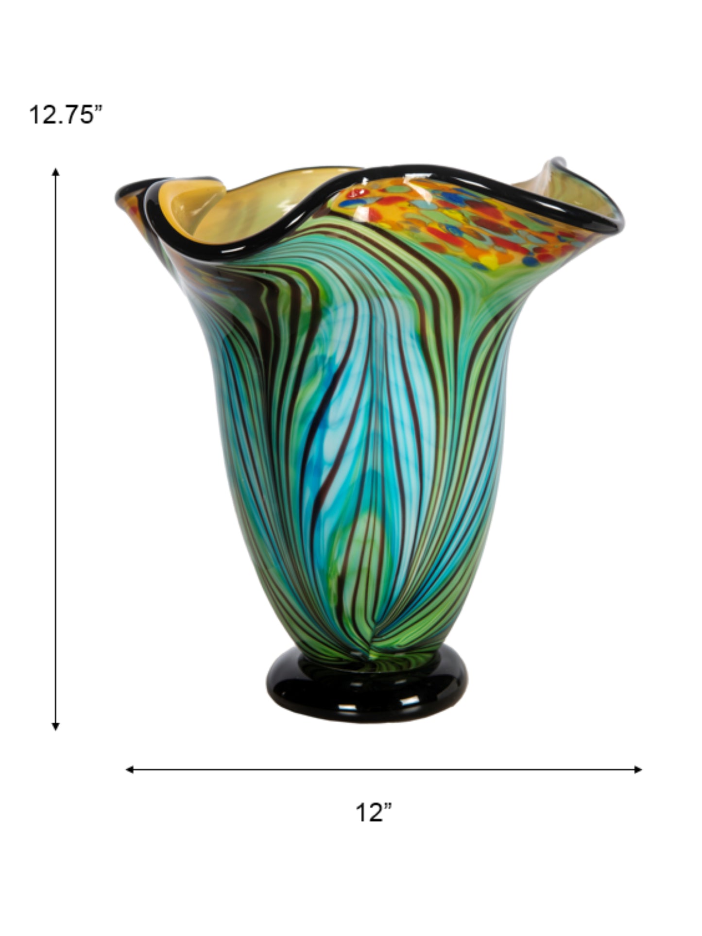 Kalmia Hand Blown Art Glass Vase
