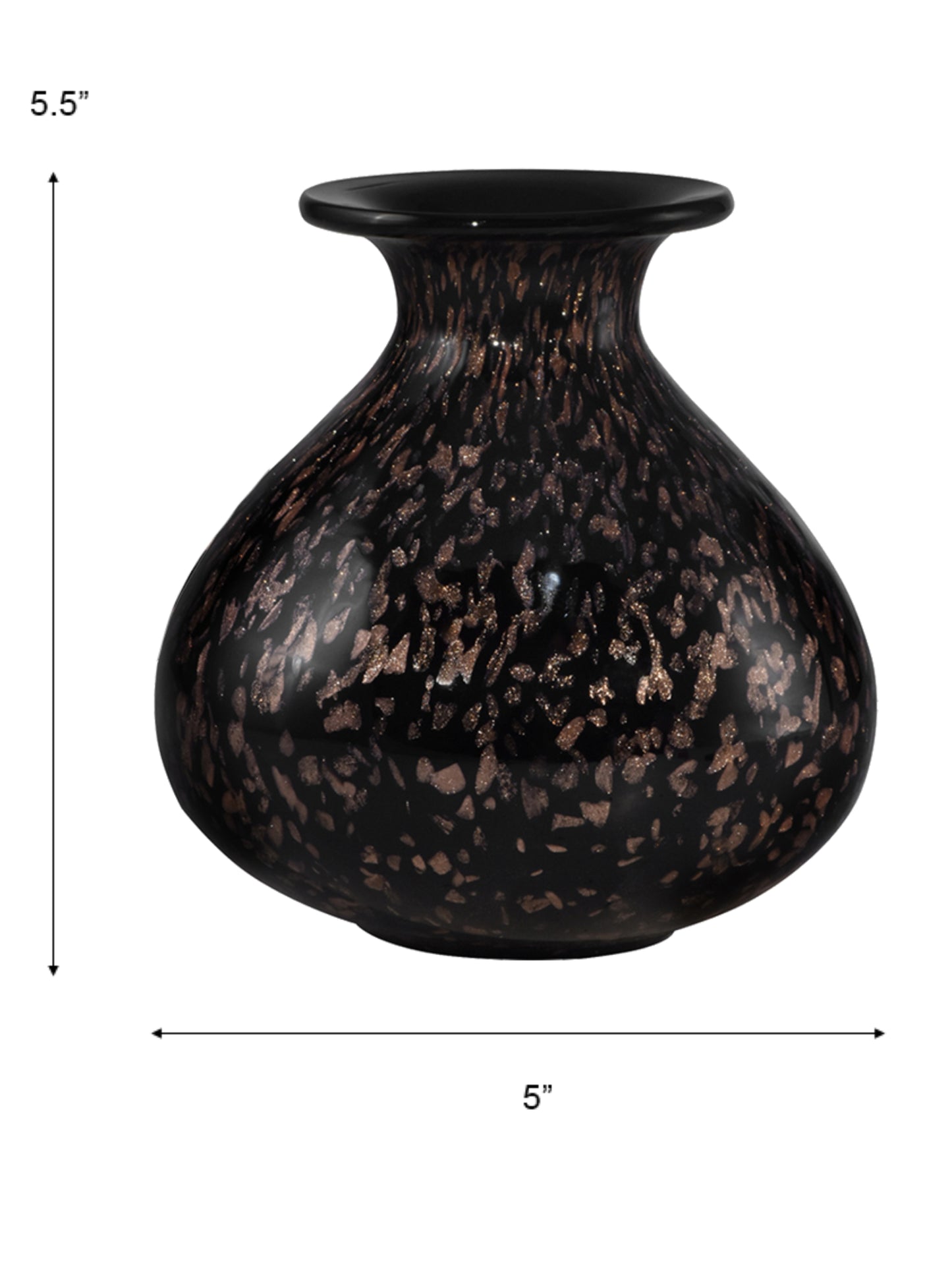 Leopold 4-Piece 5.5" Tall Hand Blown Art Glass Mini Vase