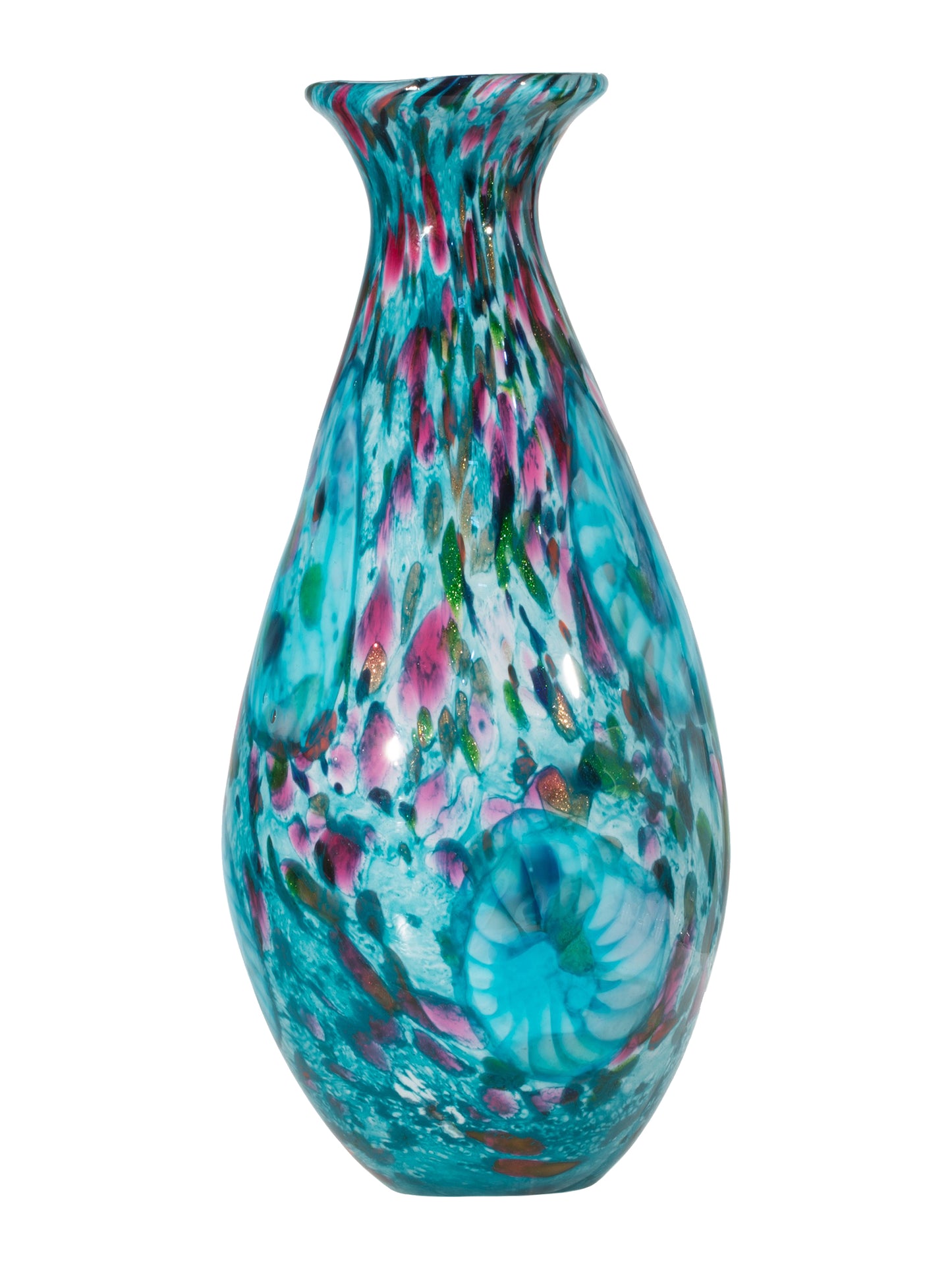 Leona Hand Blown Art Glass Vase