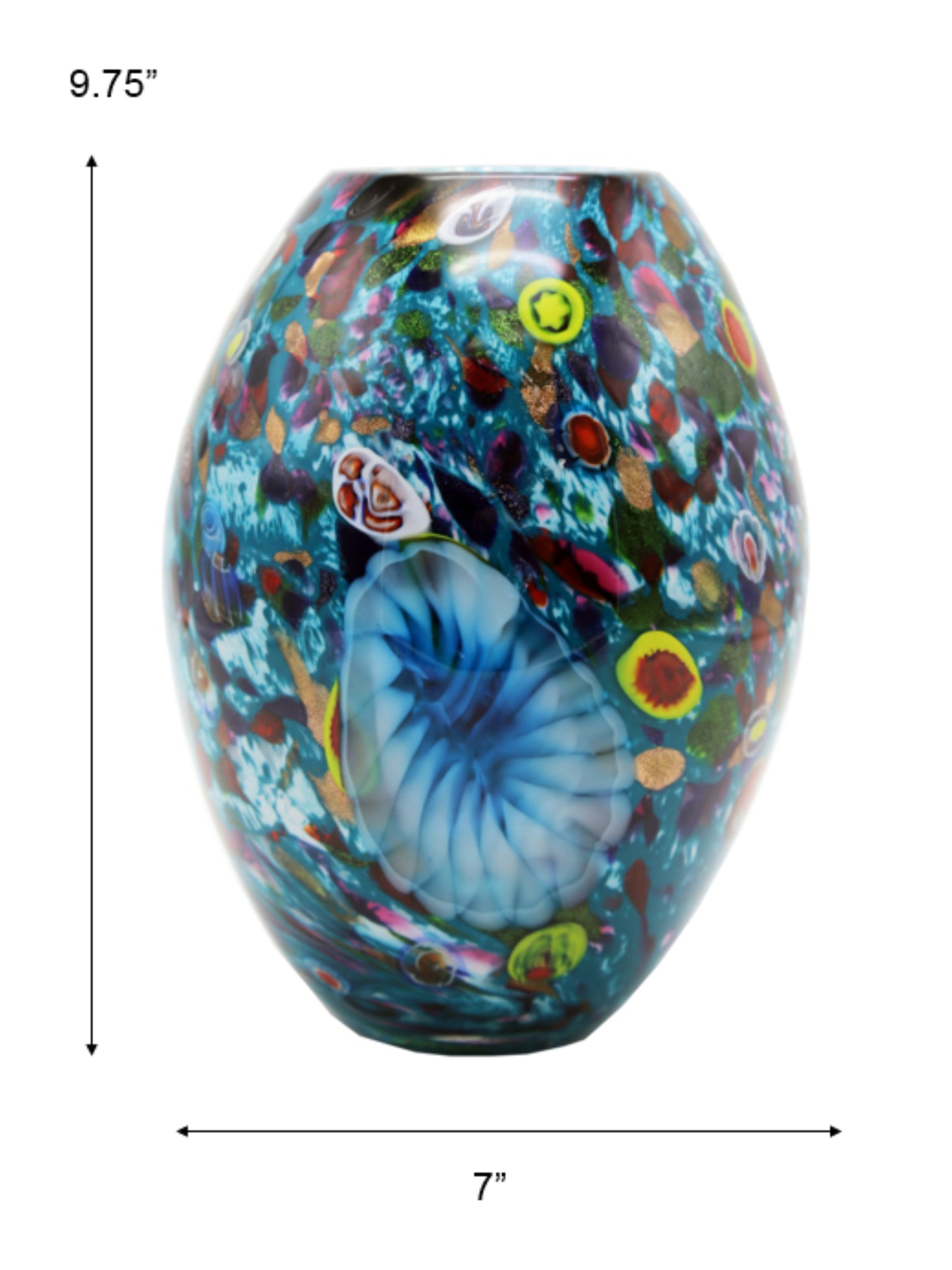Estrada Hand Blown Art Glass Vase