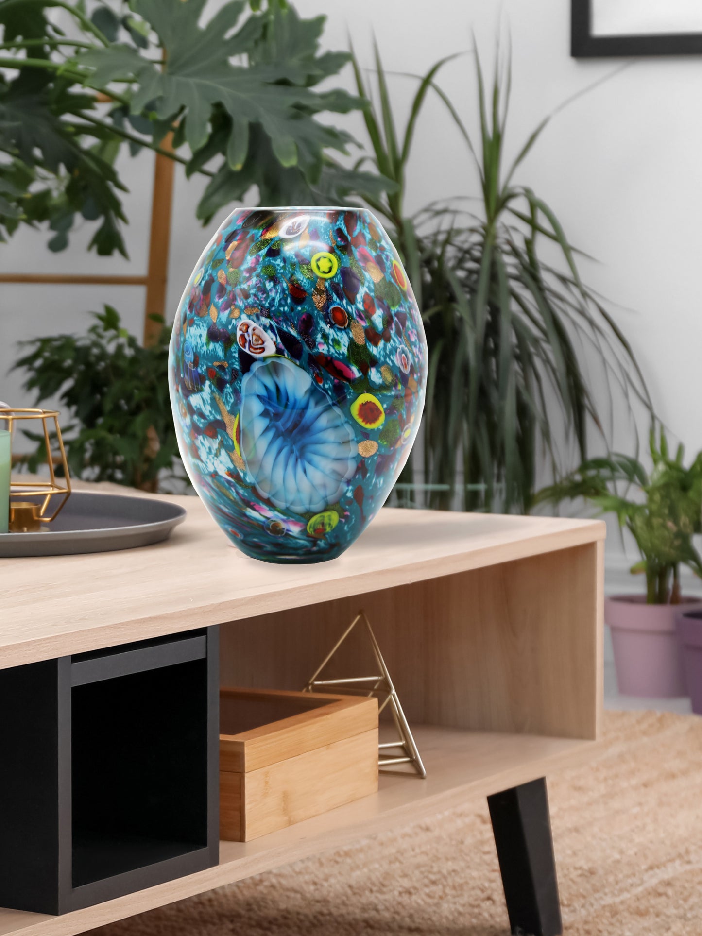 Estrada Hand Blown Art Glass Vase