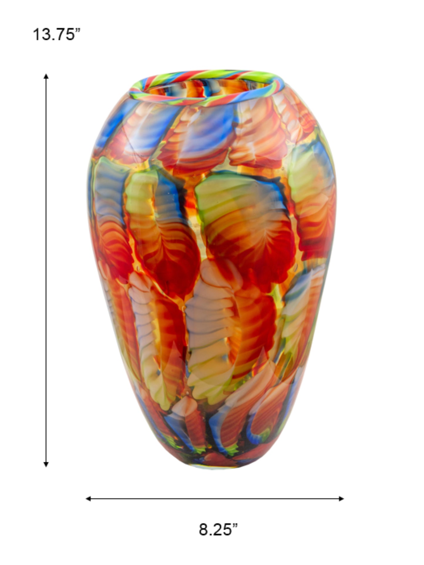 Adoro Hand Blown Art Glass Vase