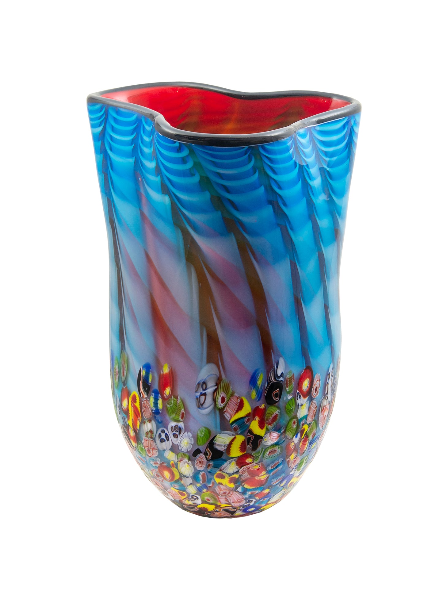 Tangelo Hand Blown Art Glass Vase