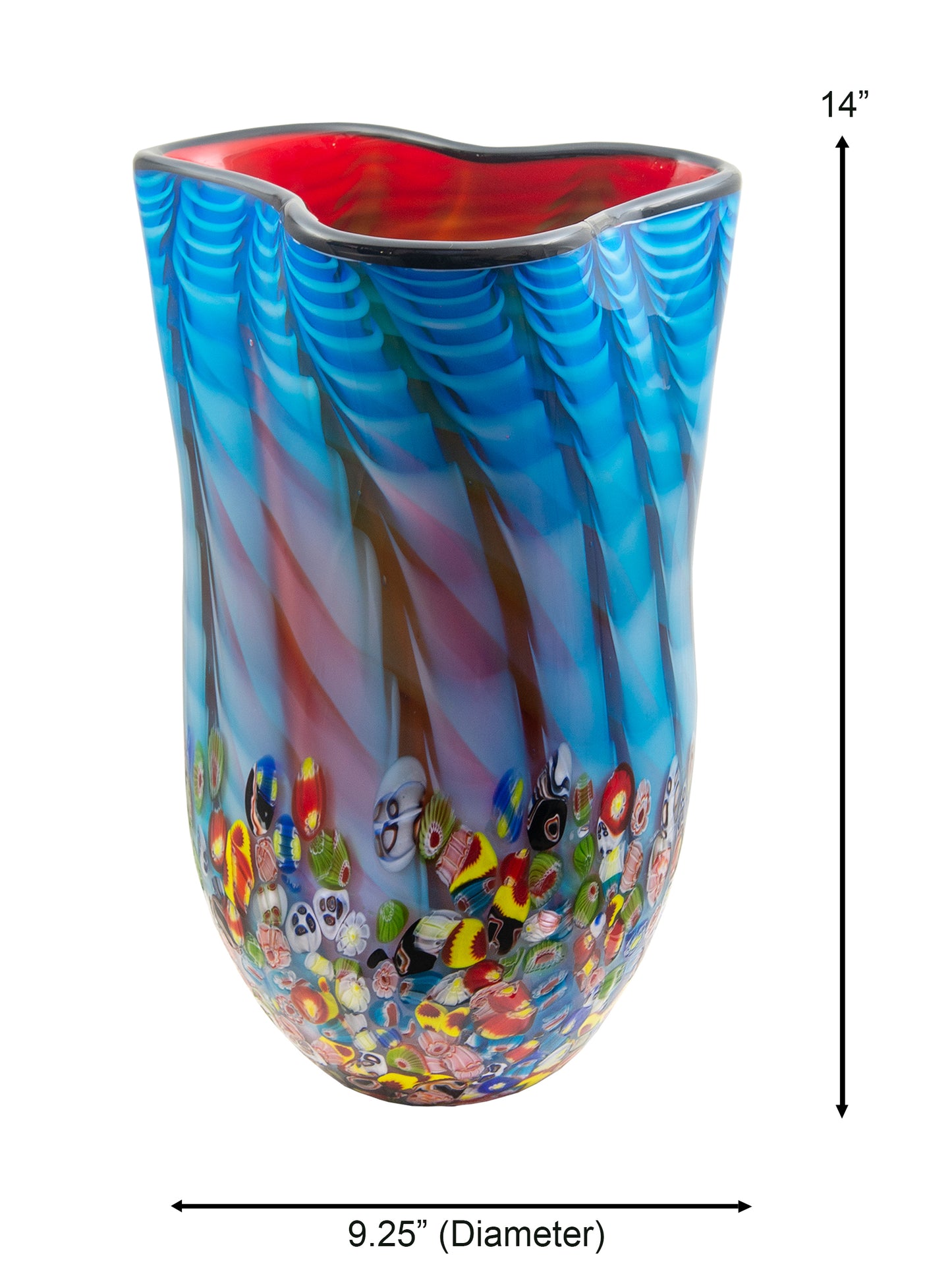 Tangelo Hand Blown Art Glass Vase