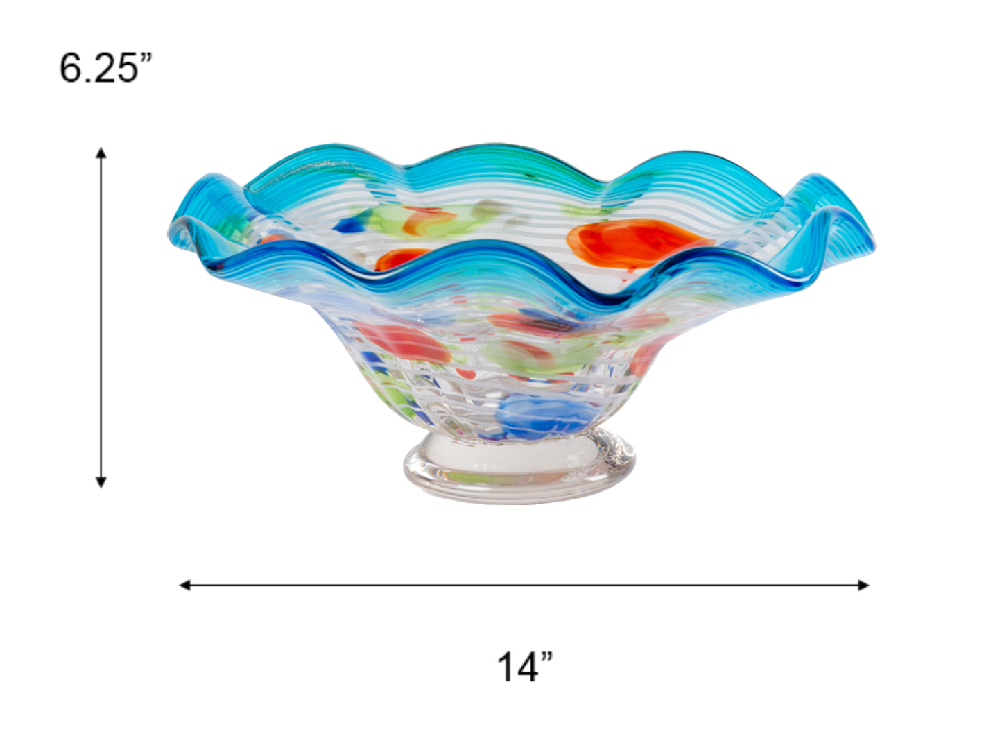 Villa Newport Hand Blown Art Glass Bowl