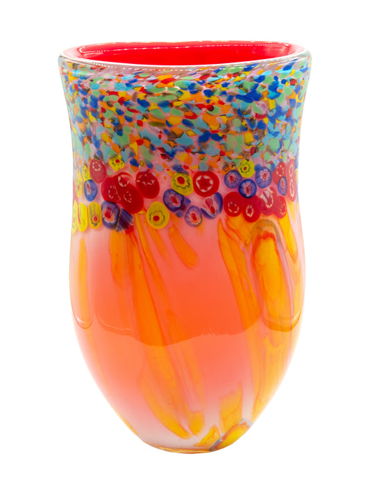 Salt Creek Hand Blown Art Glass Vase