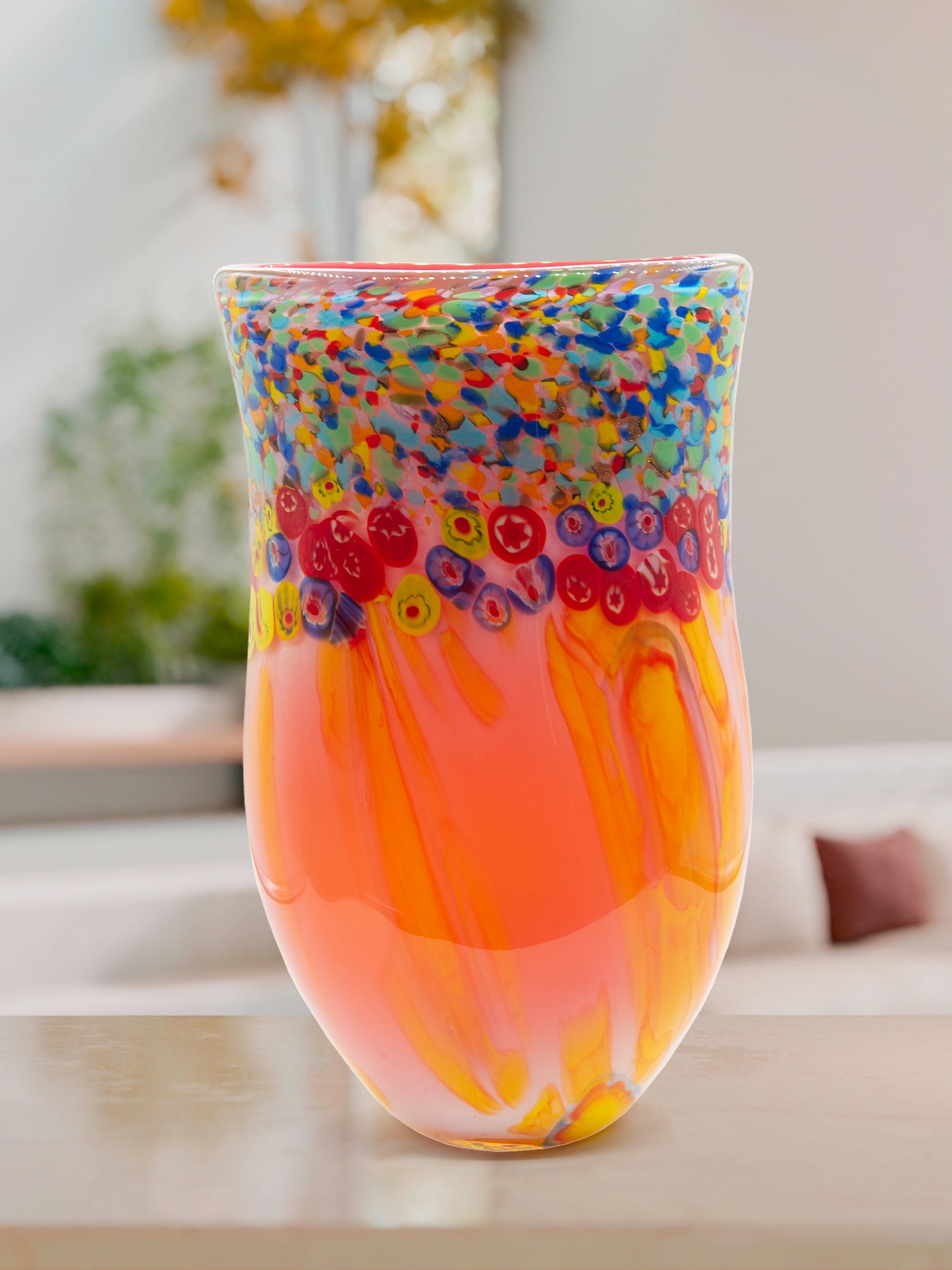Salt Creek Hand Blown Art Glass Vase