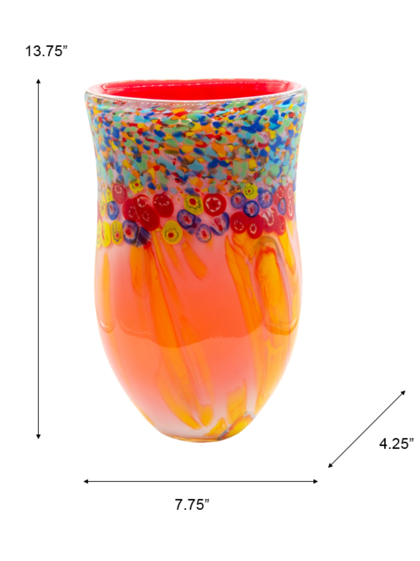 Salt Creek Hand Blown Art Glass Vase