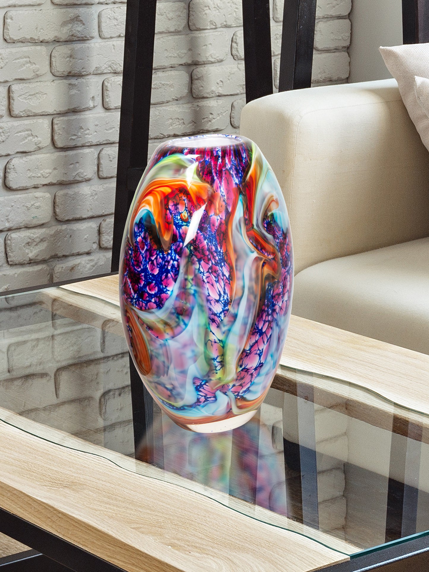 Villa Cuzzano Hand Blown Art Glass Vase
