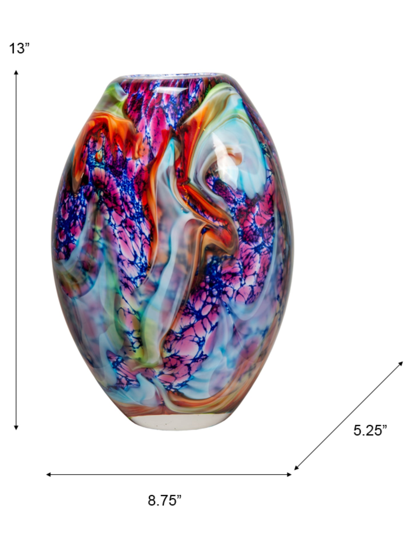 Villa Cuzzano Hand Blown Art Glass Vase