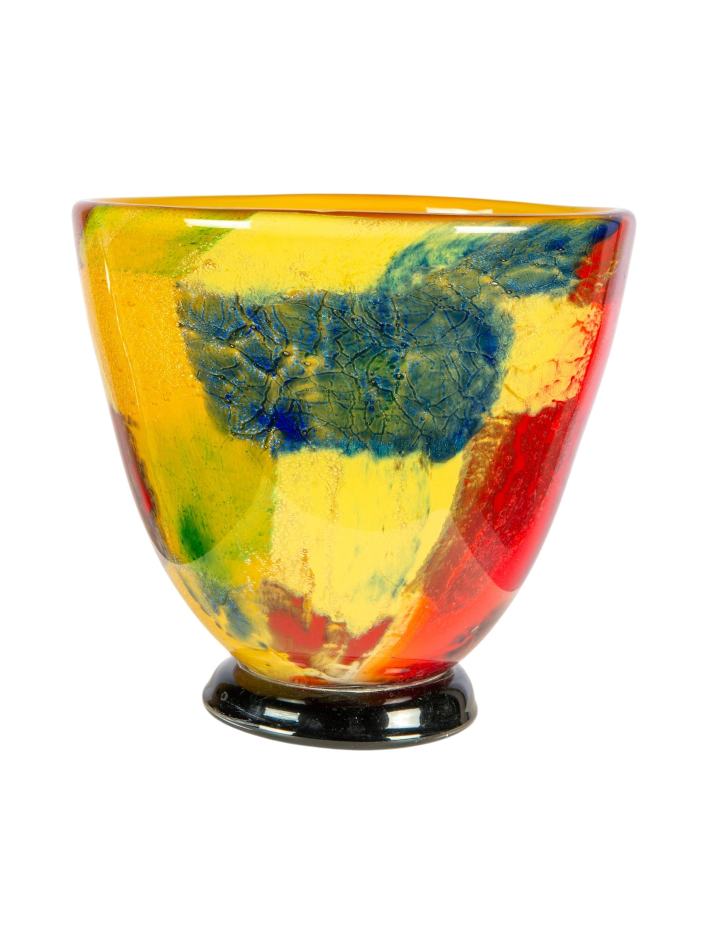 Autumn Medley Hand Blown Art Glass Vase