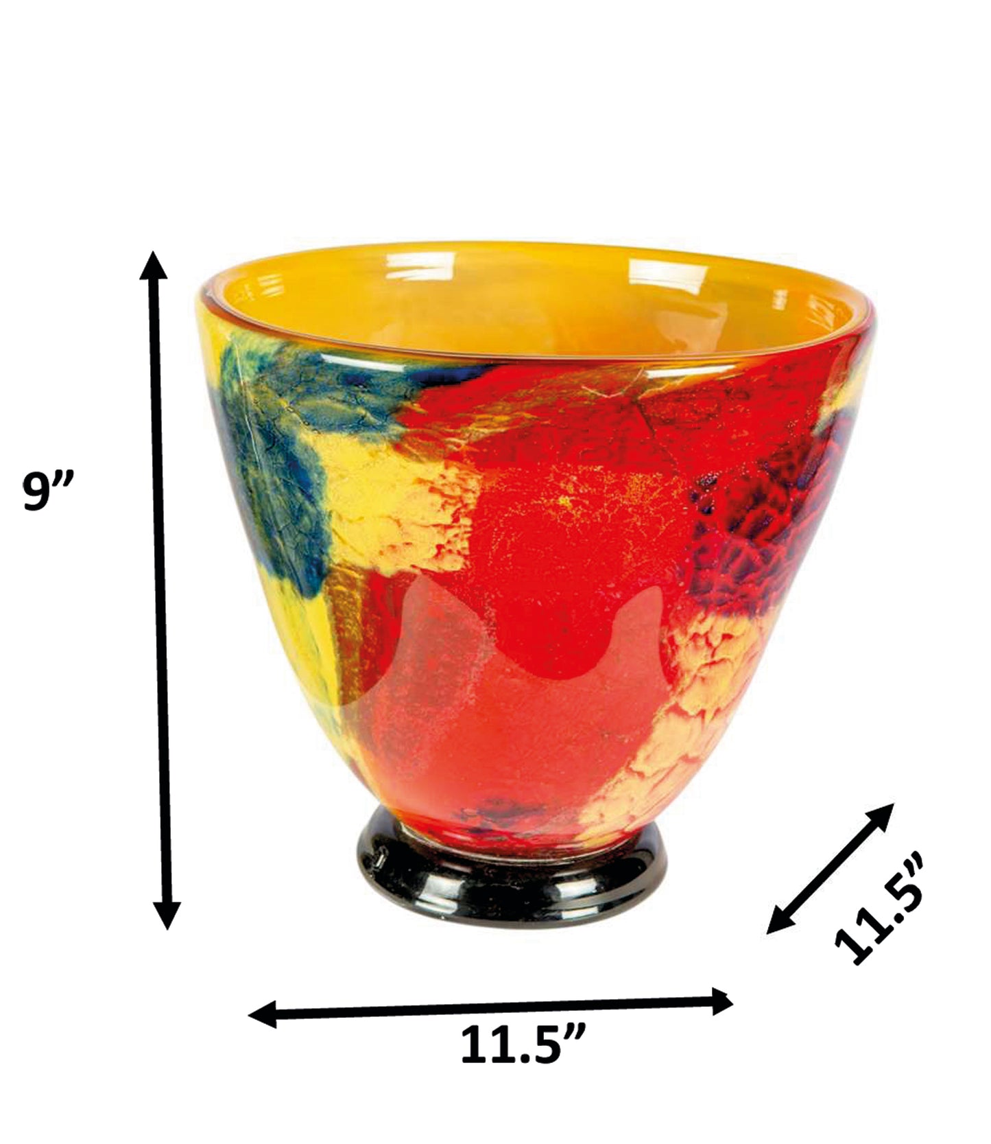 Autumn Medley Hand Blown Art Glass Vase