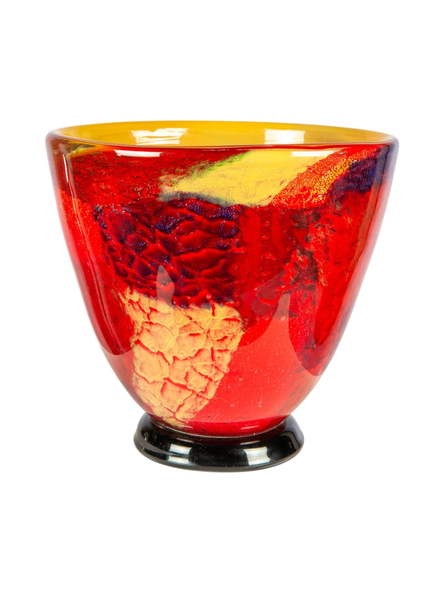 Autumn Medley Hand Blown Art Glass Vase