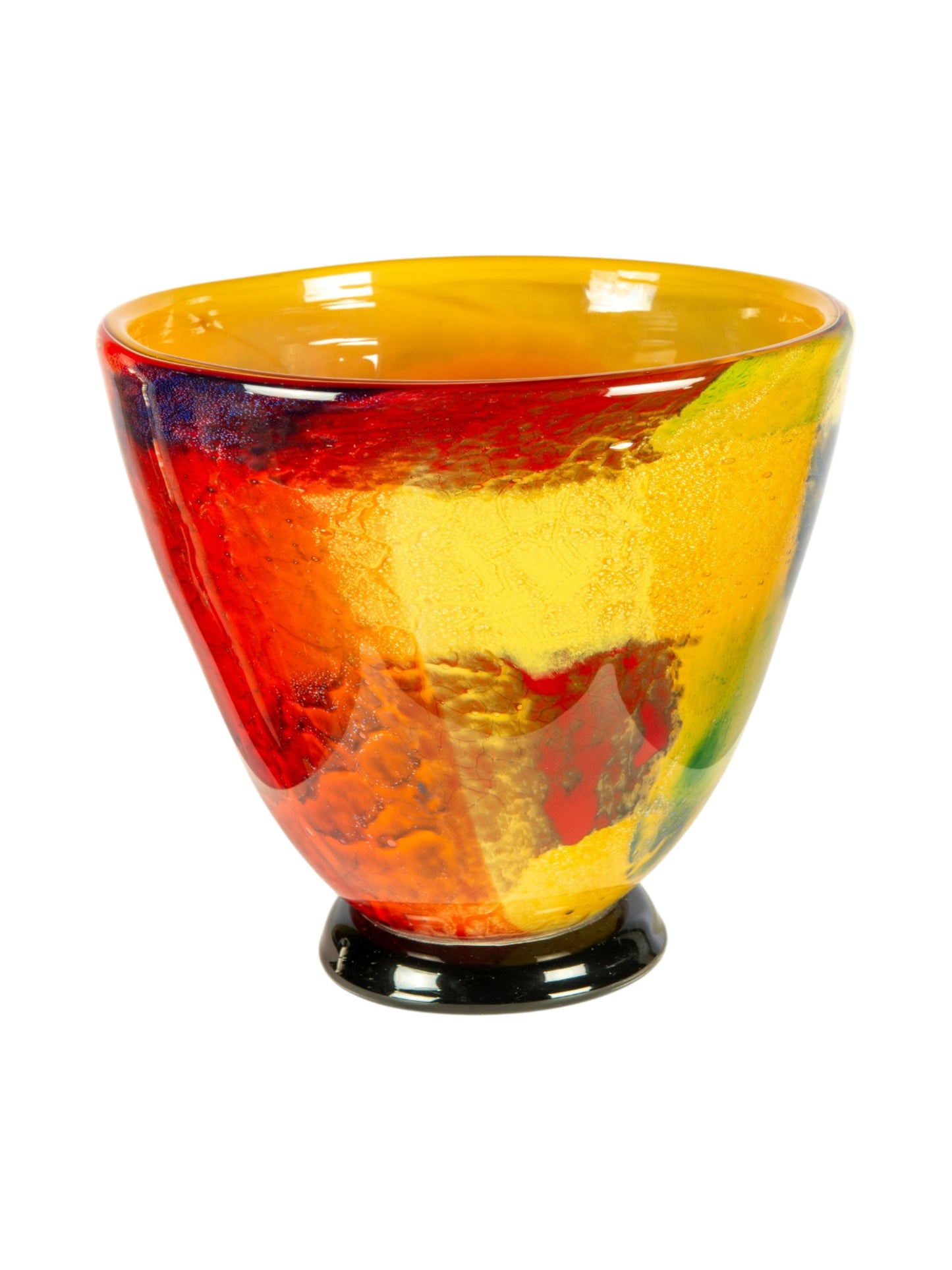Autumn Medley Hand Blown Art Glass Vase