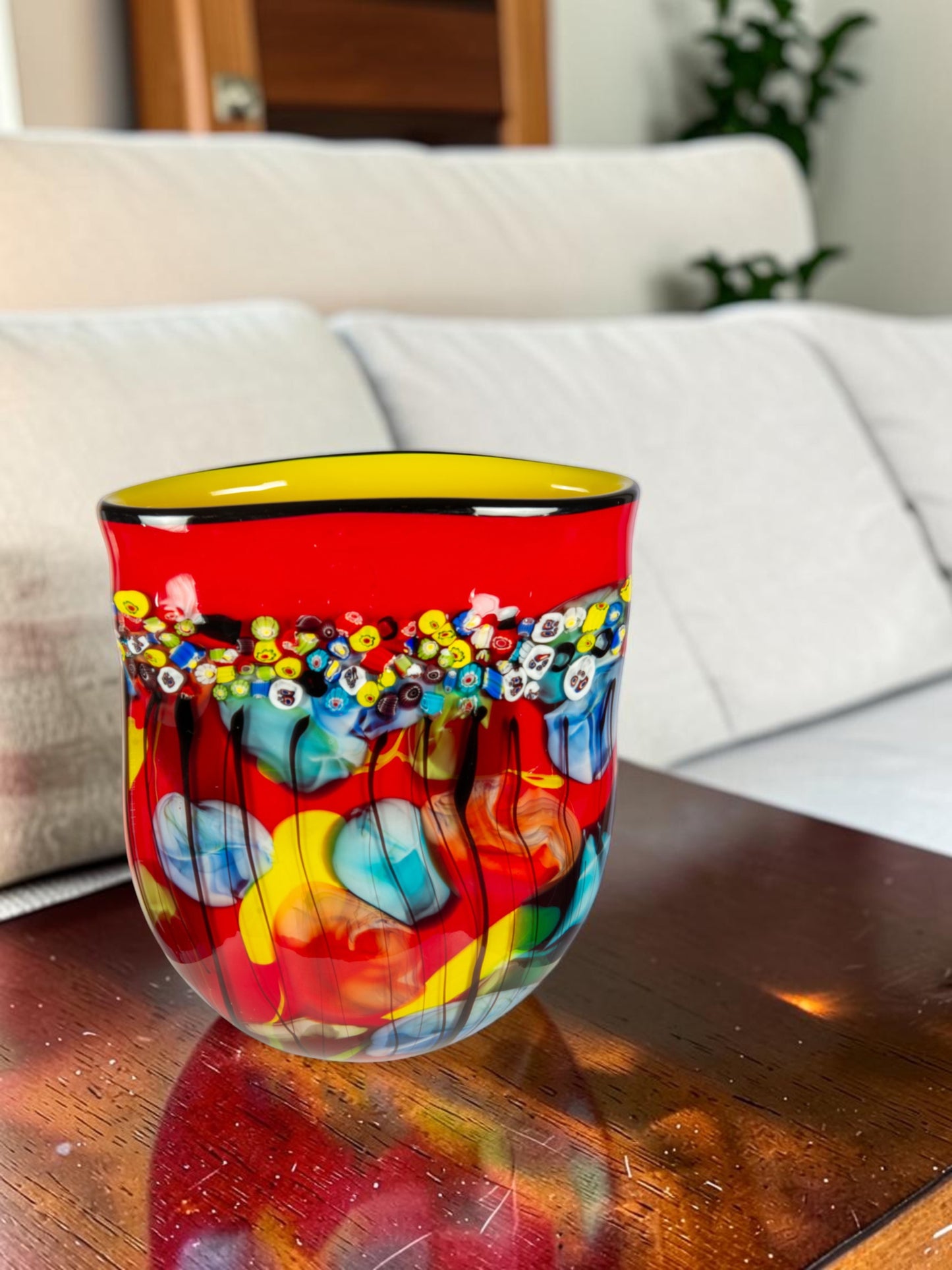 Morena Hand Blown Art Glass Vase