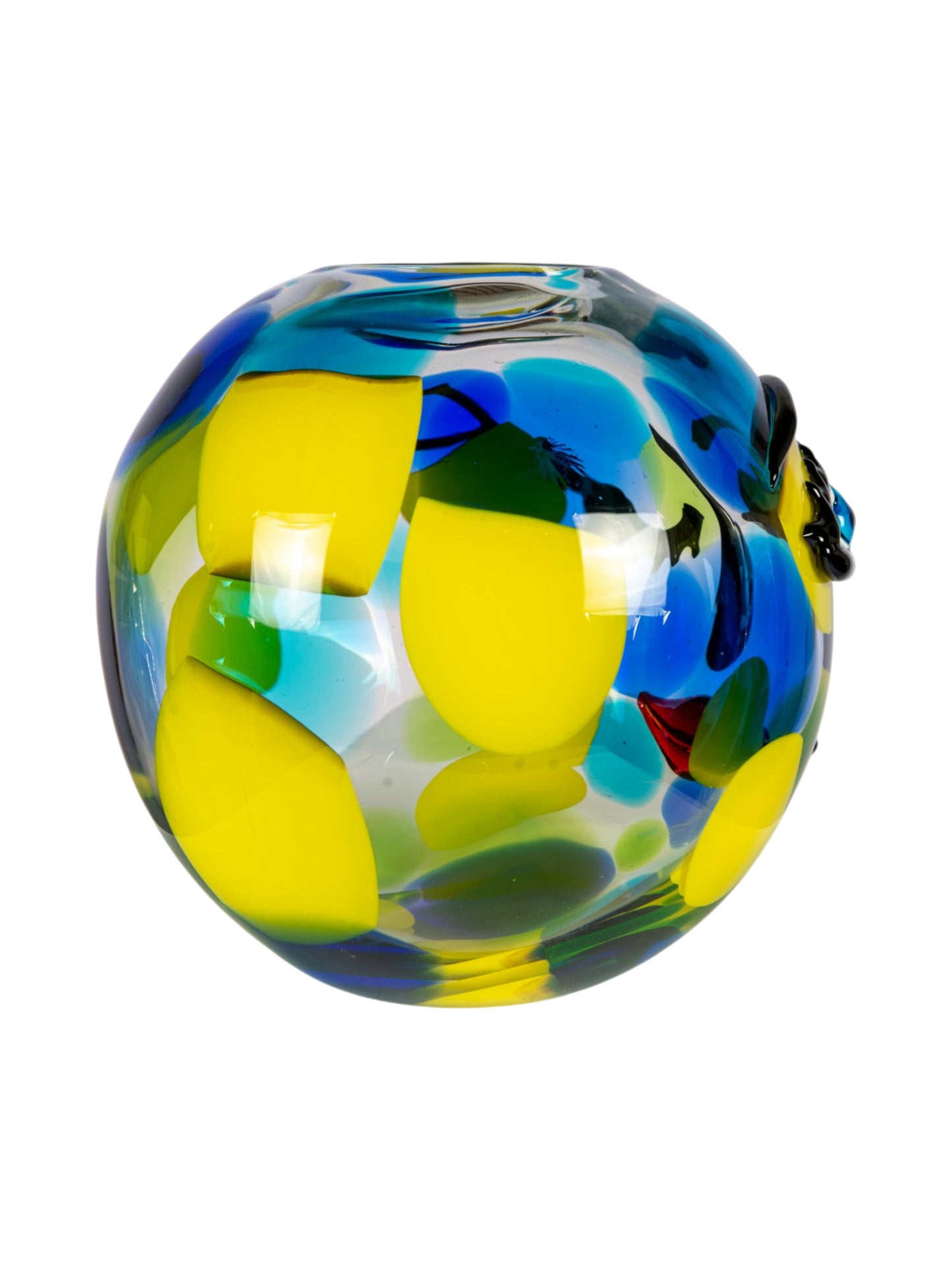 Winking Muse Hand Blown Art Glass Vase