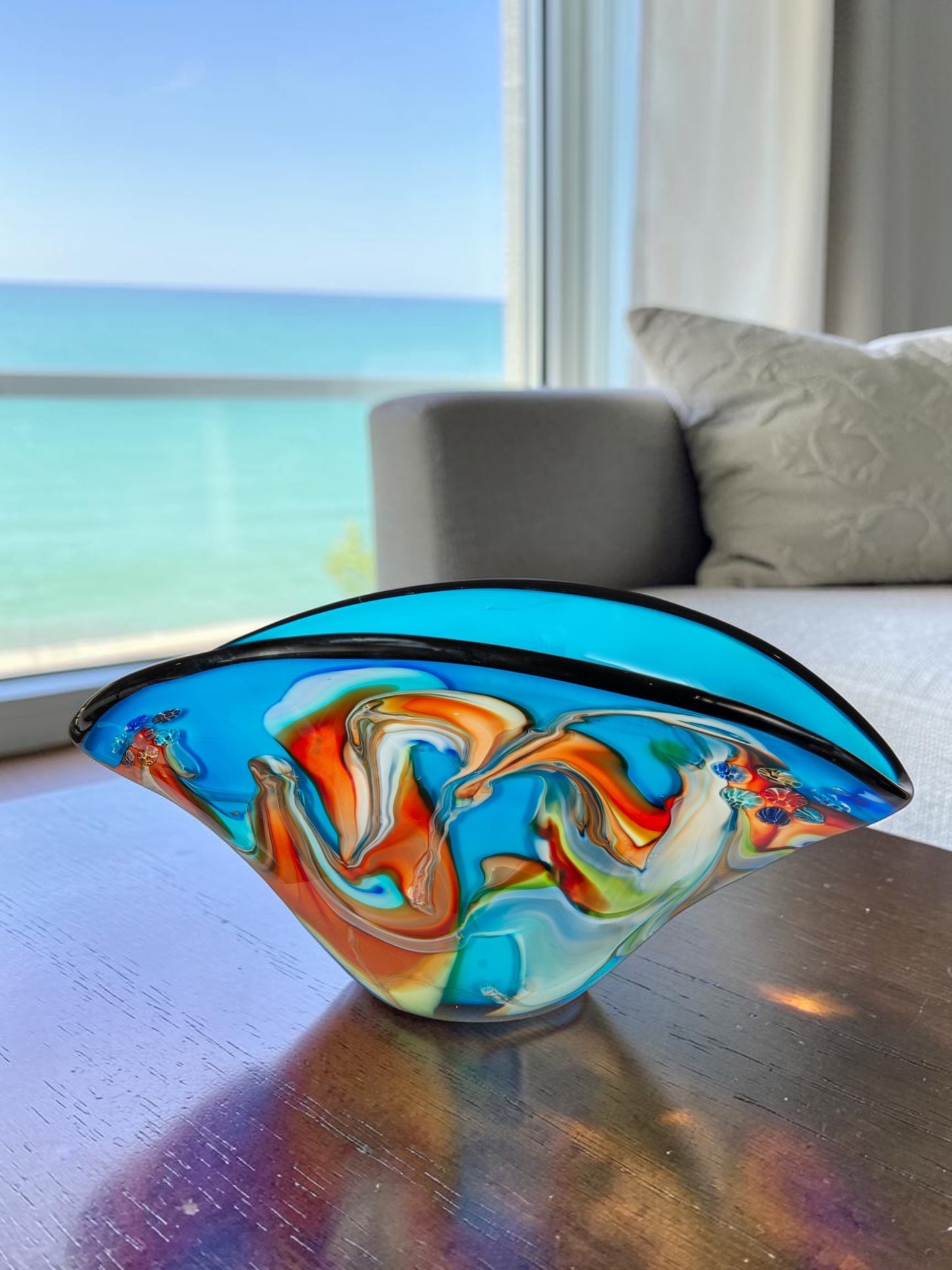 Bellezza Hand Blown Art Glass Vase