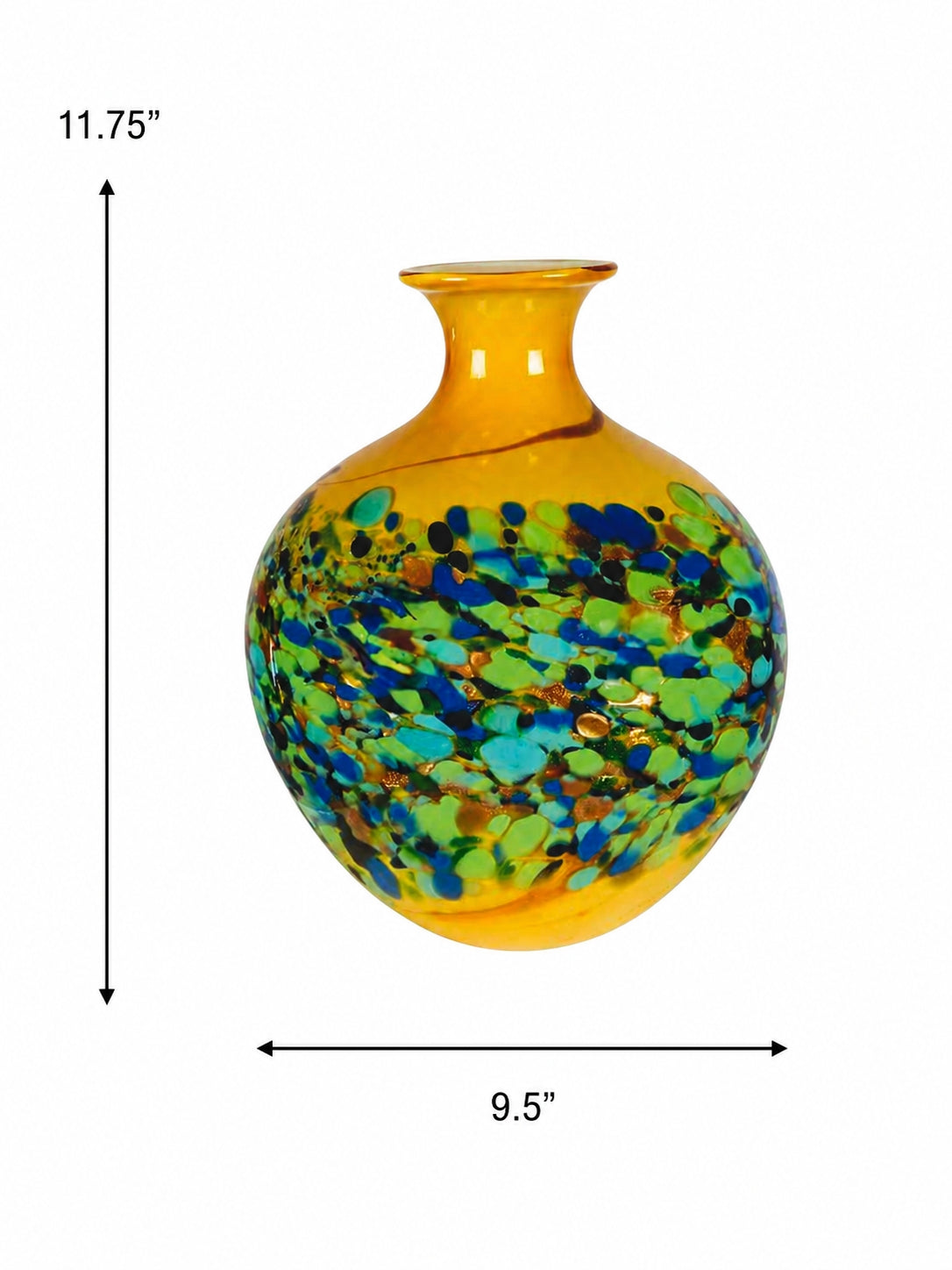Belmonte Hand Blown Art Glass Vase