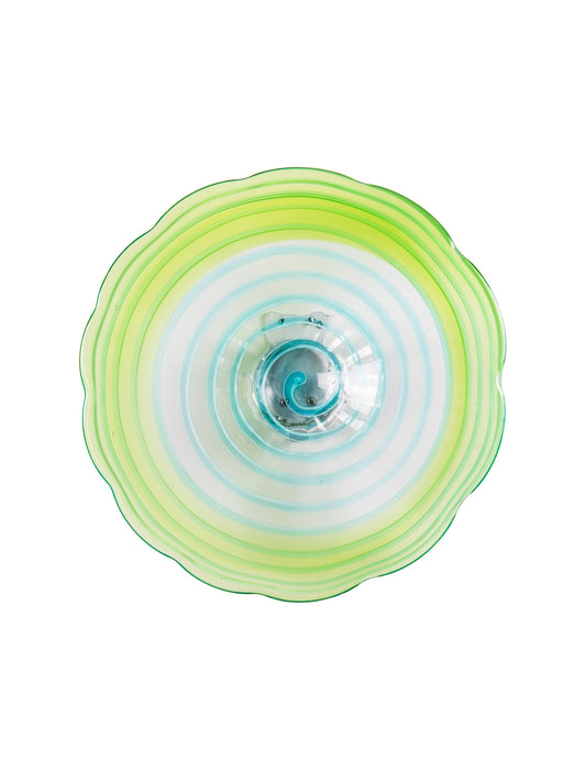 Waterfront Hand Blown Art Glass Wall Decor - 12 Inch