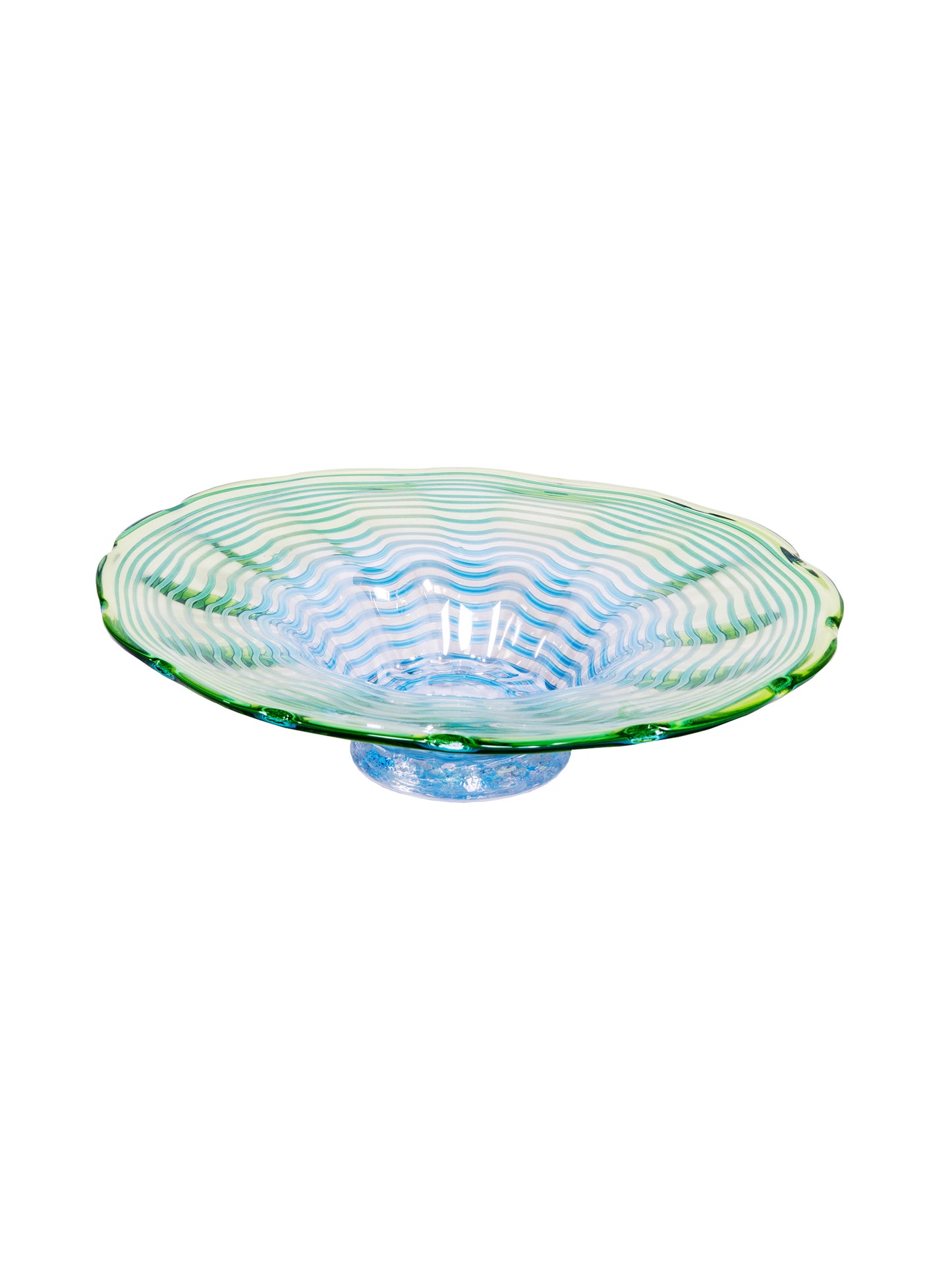 Waterfront Hand Blown Art Glass Wall Decor - 12 Inch