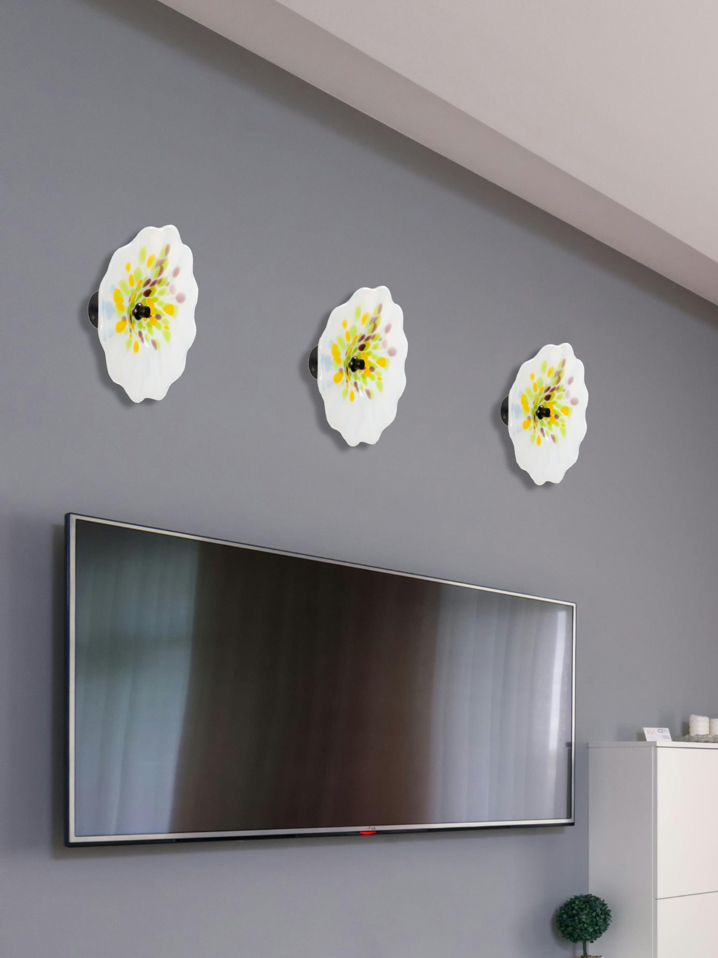 Viejo Hand Blown Art Glass Wall Decor - 12 Inch