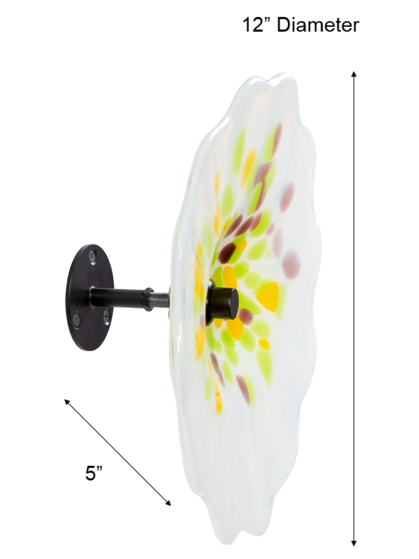 Viejo Hand Blown Art Glass Wall Decor - 12 Inch