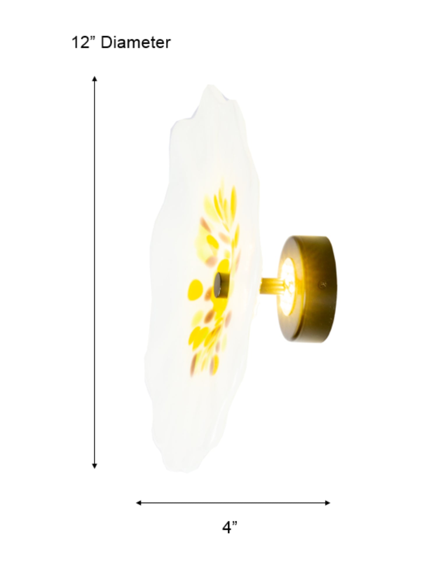 Viejo LED Hand Blown Art Glass Wall Light - 12 Inch