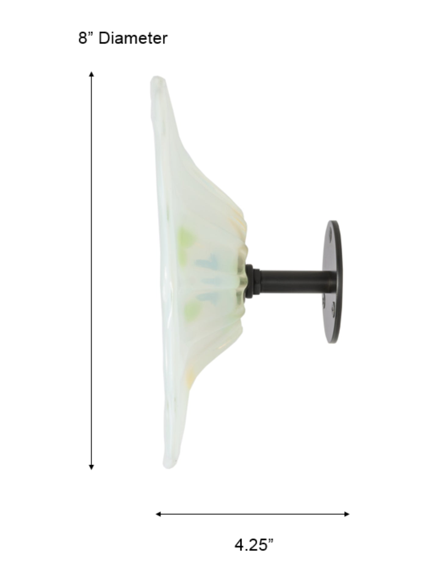 Viejo Hand Blown Art Glass Wall Decor - 8 Inch