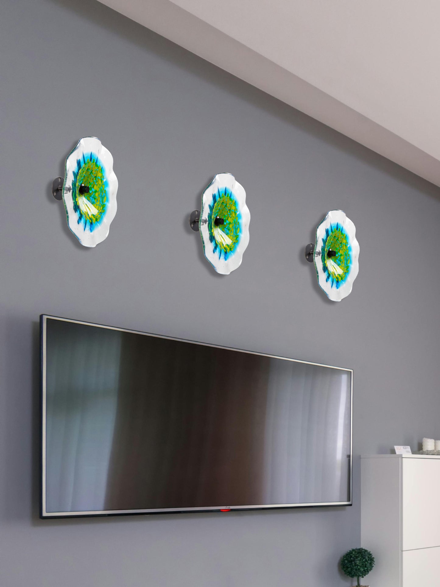 Sprito Hand Blown Art Glass Wall Decor - 12 Inch
