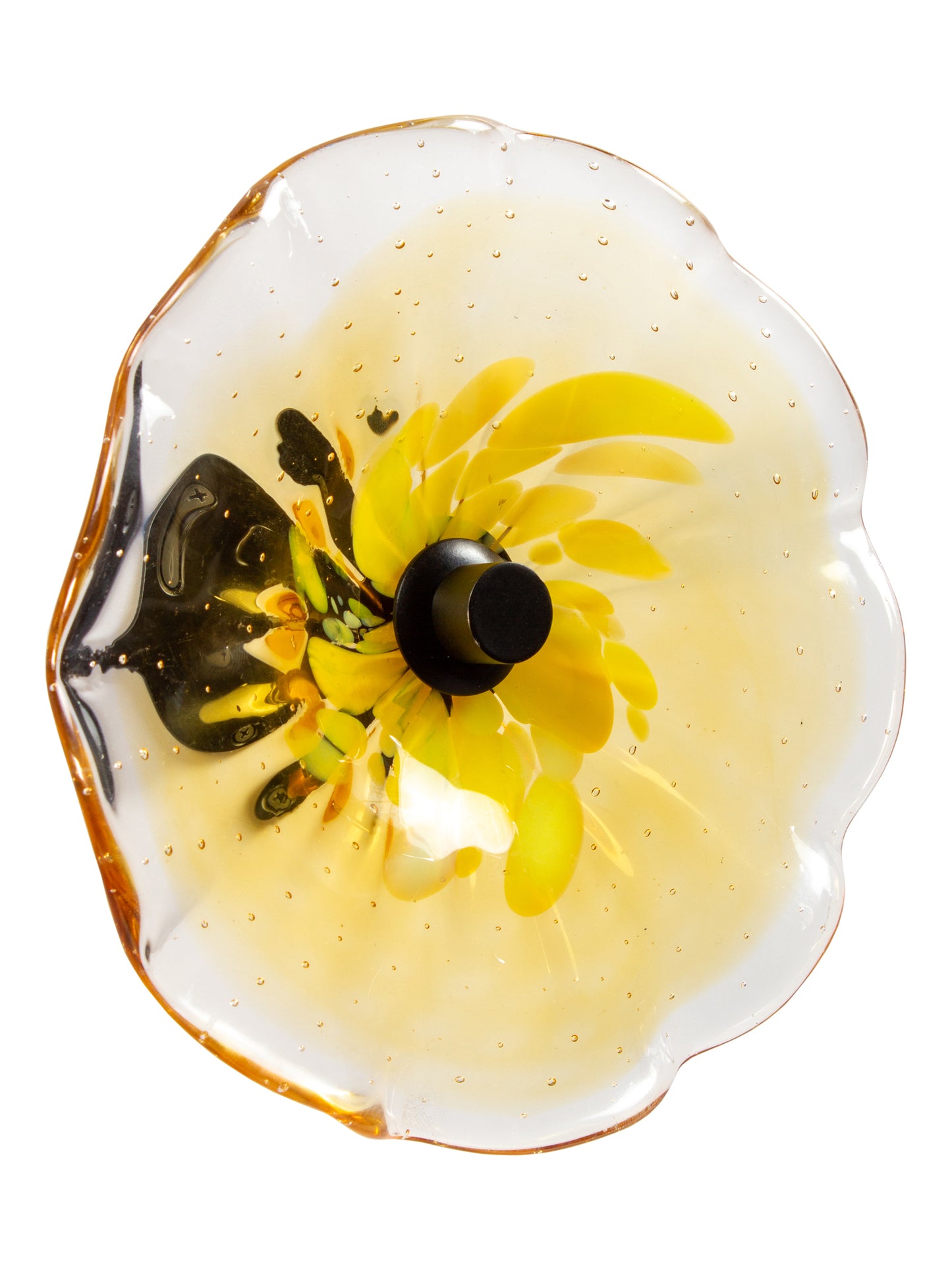 Ribera Hand Blown Art Glass Wall Decor - 8 Inch