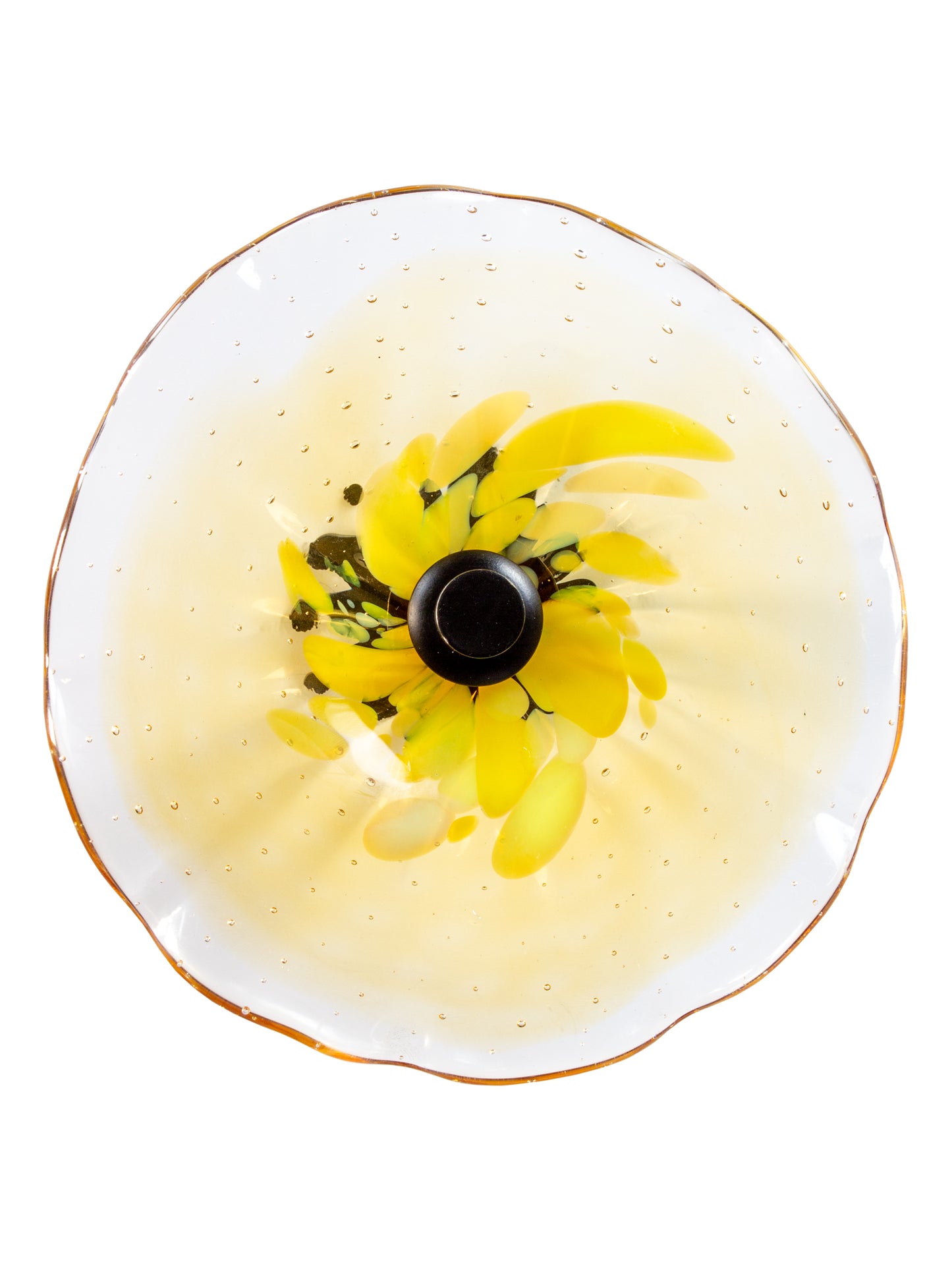 Ribera Hand Blown Art Glass Wall Decor - 8 Inch