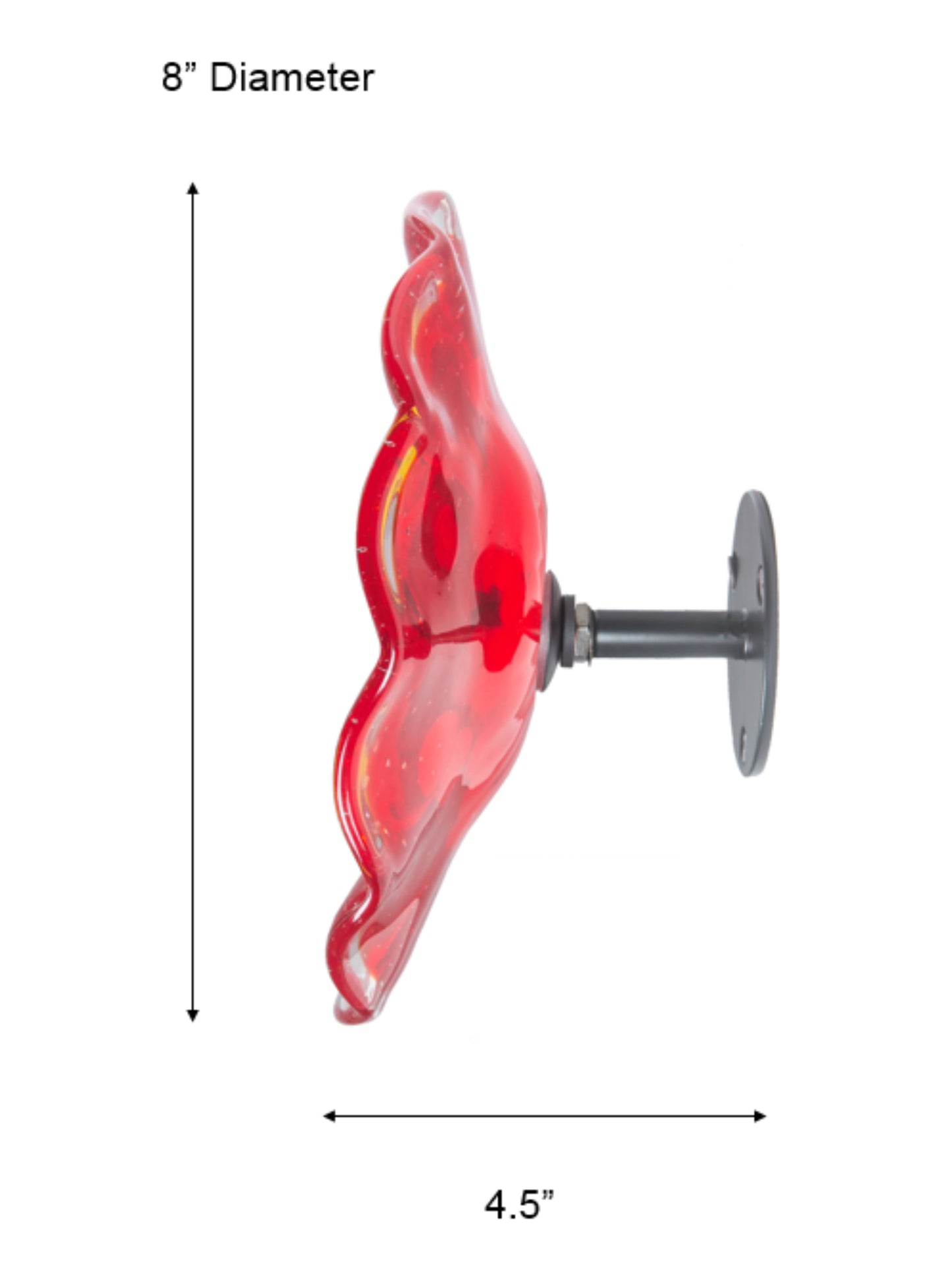 Milagra Hand Blown Art Glass Wall Decor - 8 Inch