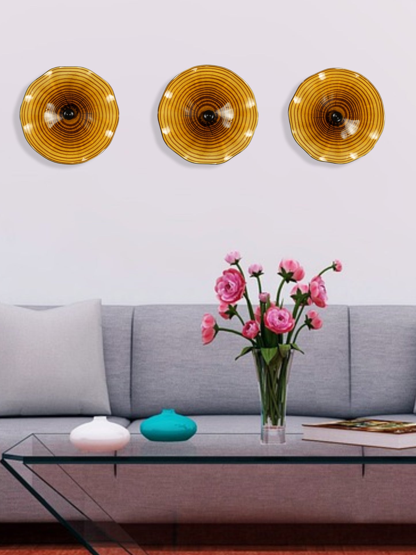 Rosslyn Hand Blown Art Glass Wall Decor - 13 Inch