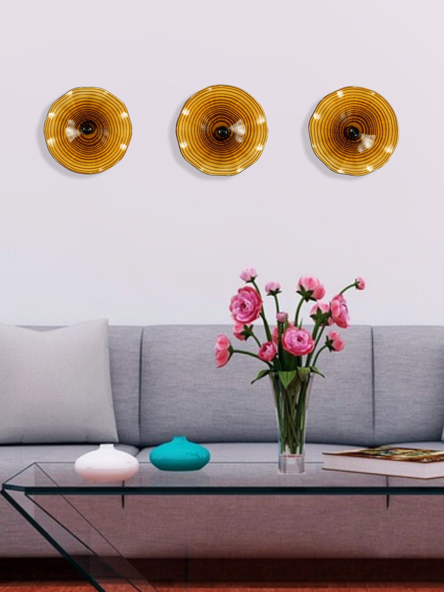 Rosslyn Hand Blown Art Glass Wall Decor - 9 Inch