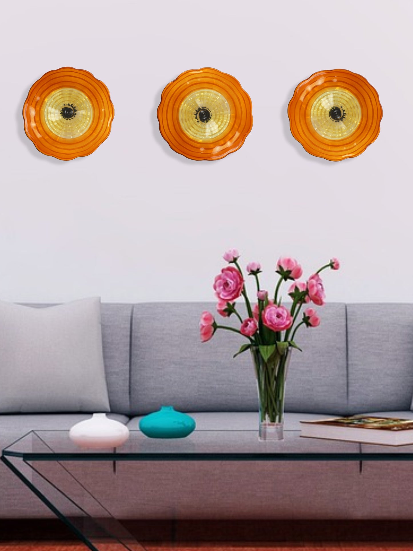 Merida Hand Blown Art Glass Wall Decor - 12 Inch