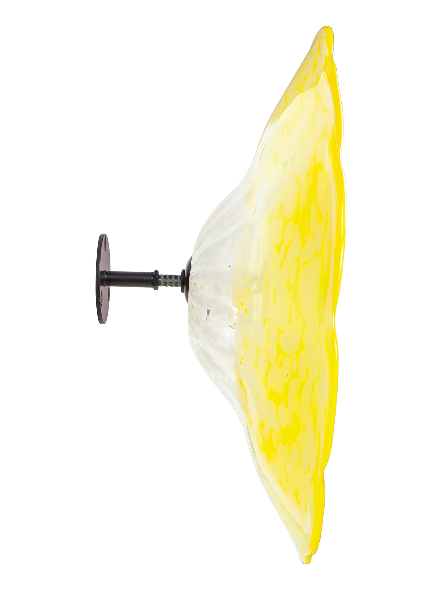 Fiore Yellow Hand Blown Art Glass Wall Decor - 14 Inch