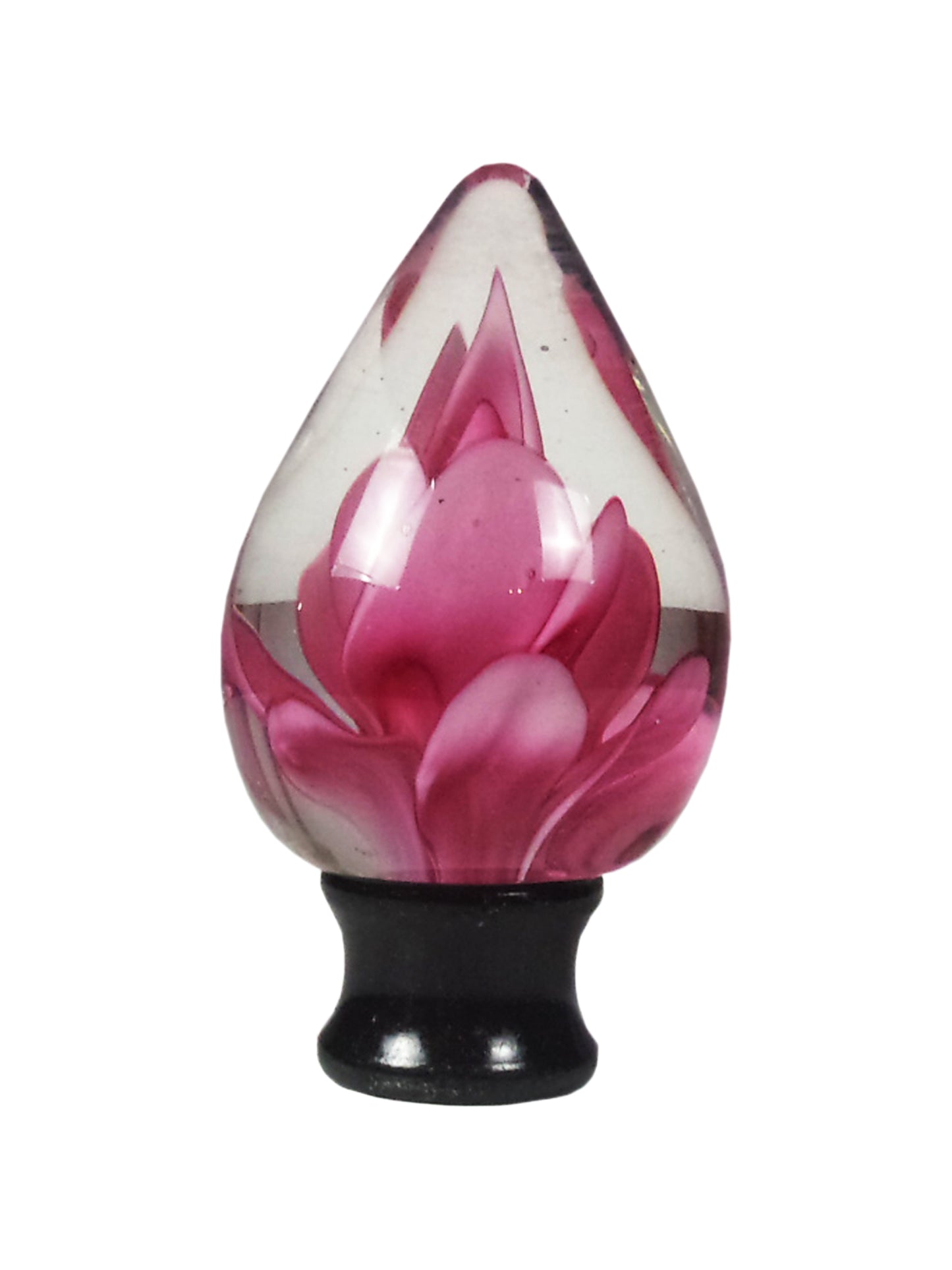 Fiore Pink Hand Blown Art Glass Wall Decor - 14 Inch