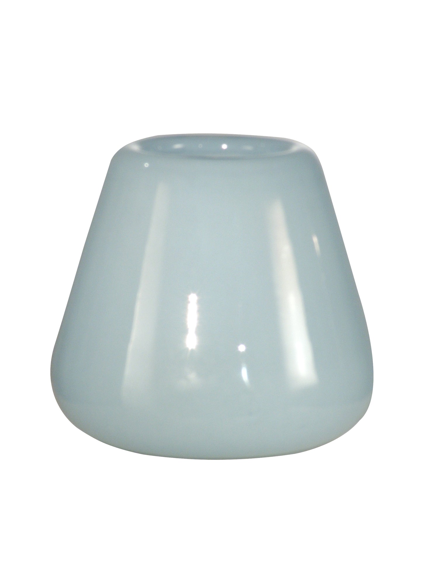 Tobias White Hand Blown Art Glass Vase