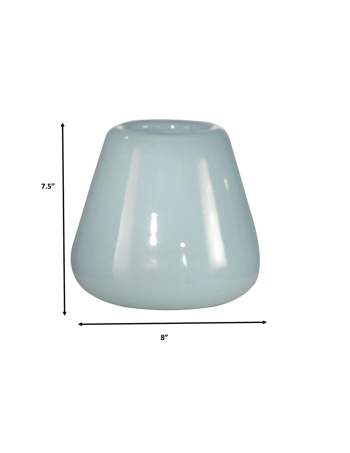 Tobias White Hand Blown Art Glass Vase