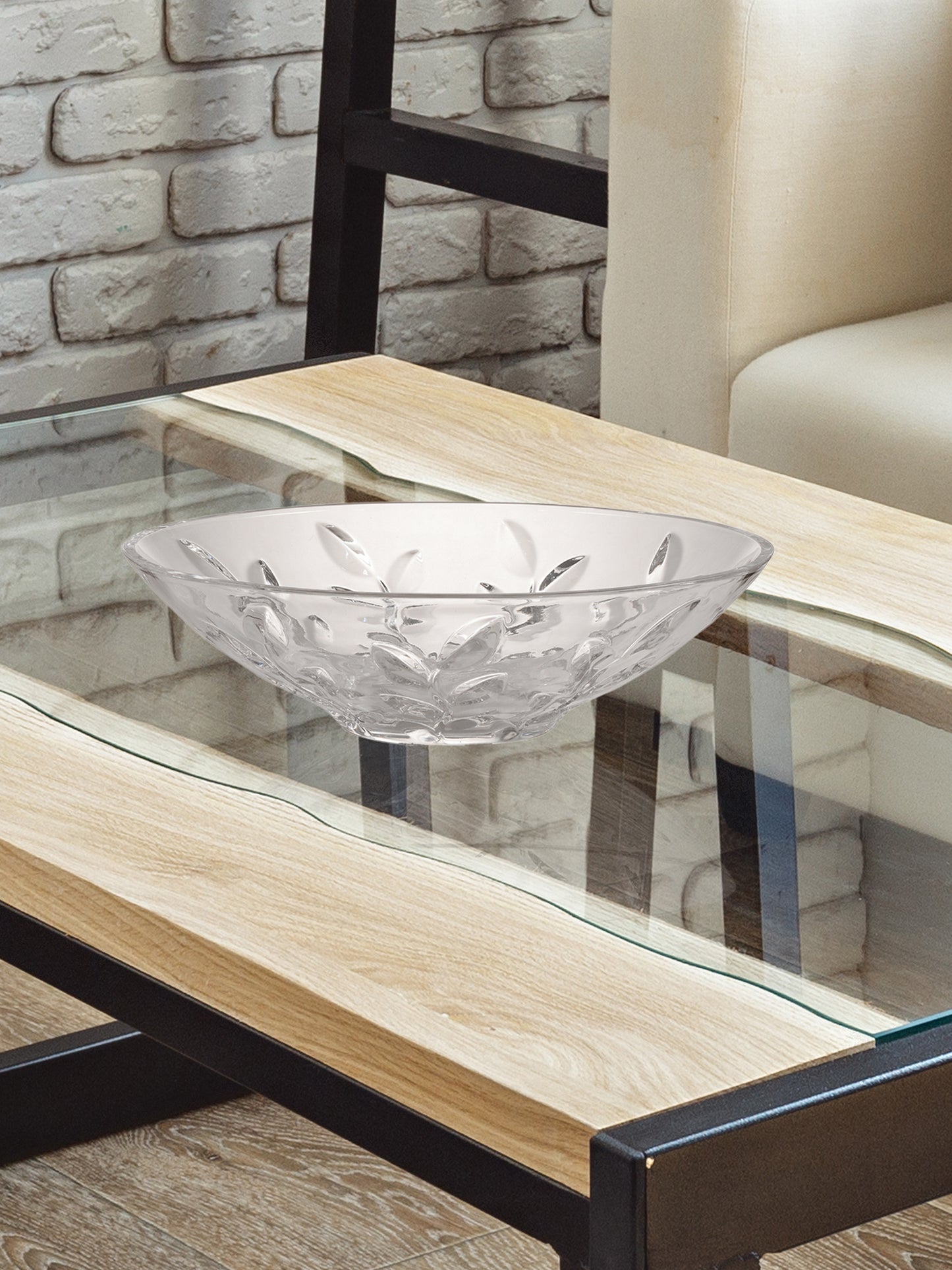 Leaf Vine 24% Lead Crystal Bowl