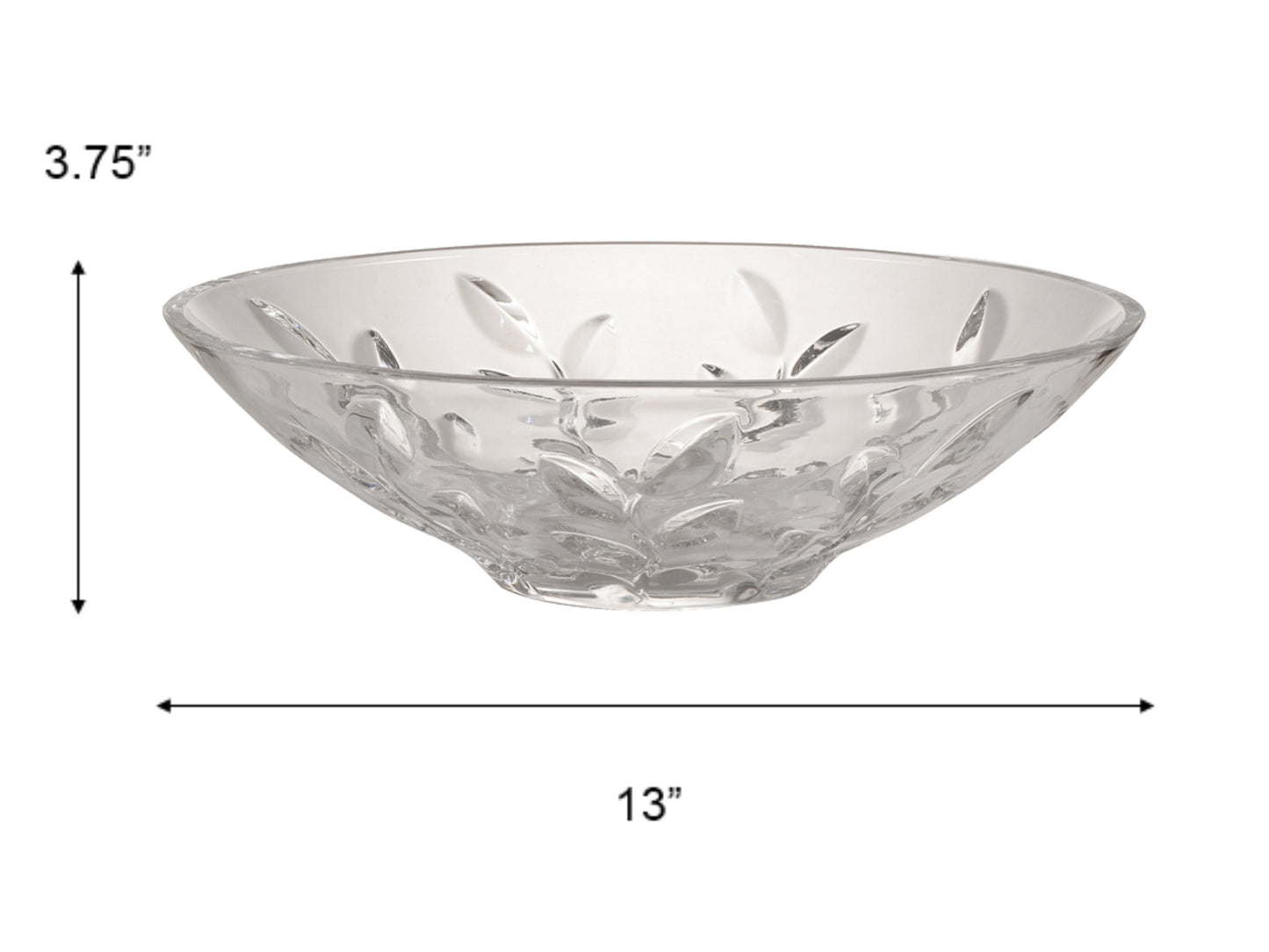 Leaf Vine 24% Lead Crystal Bowl