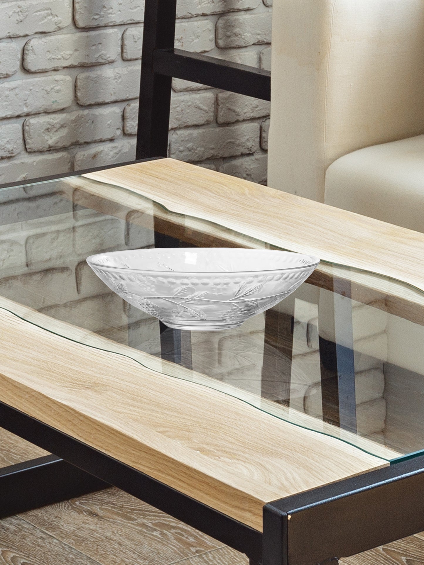 Grape 24% Lead Crystal Bowl