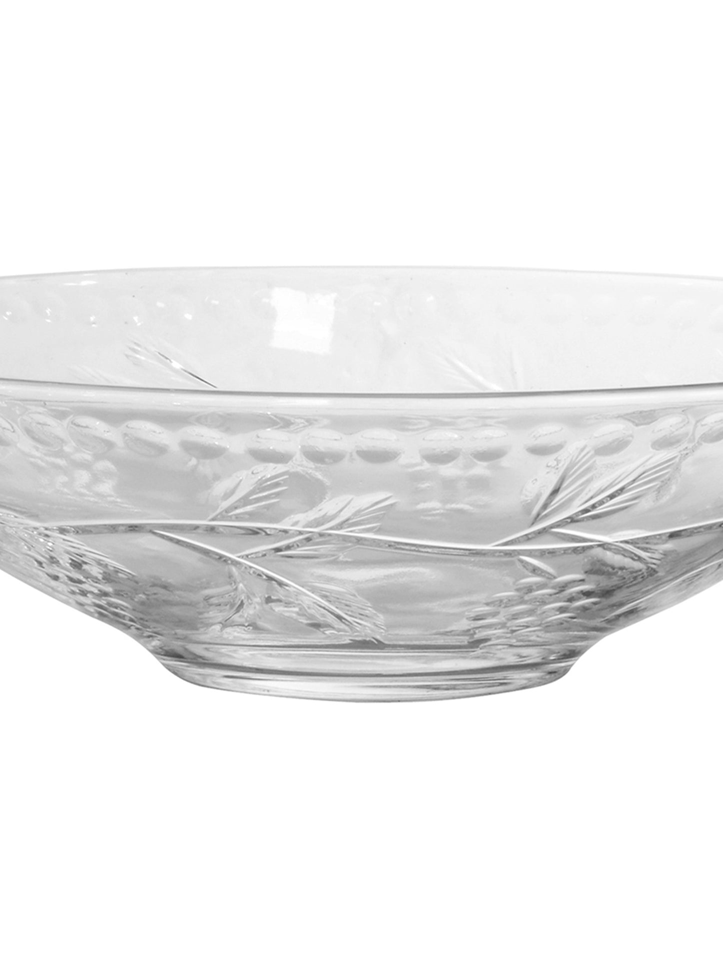 Grape 24% Lead Crystal Bowl