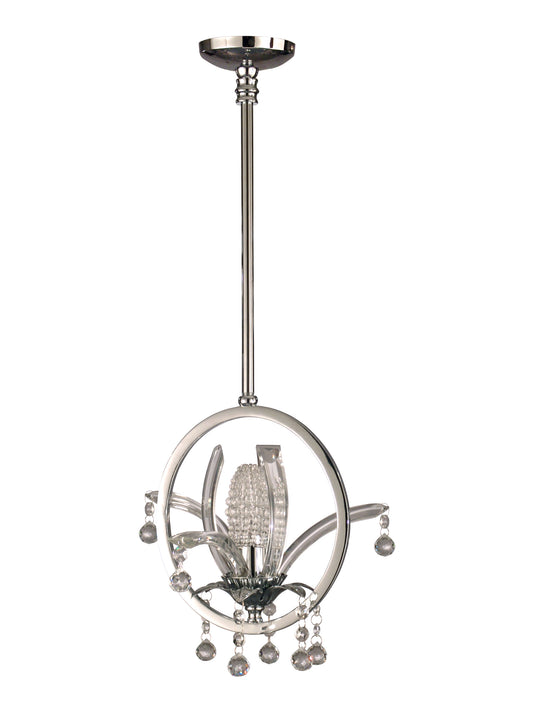 Sullivan 10.75" Wide Crystal Pendant with Beads