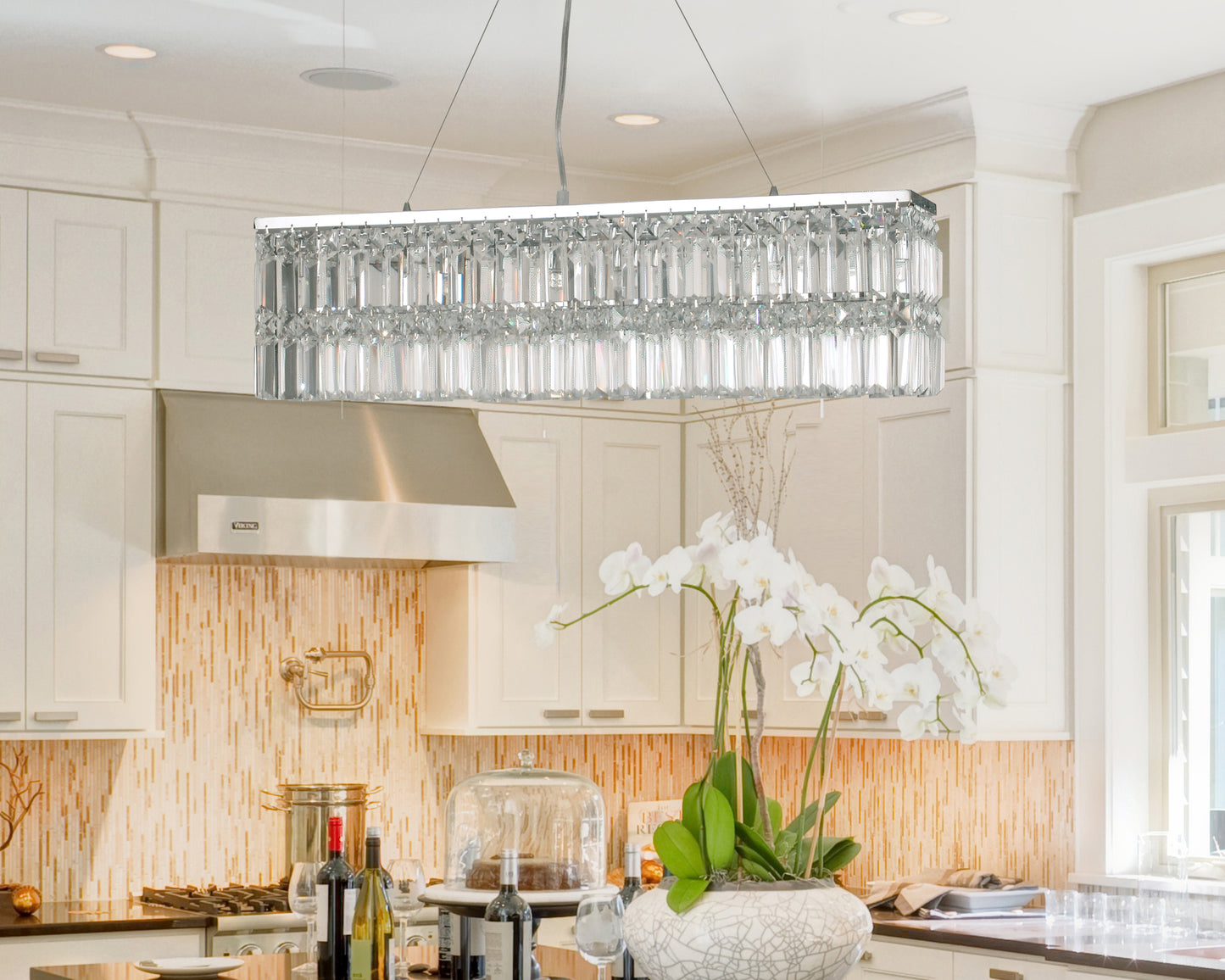 Canley 28" Wide Crystal Vanity Chandelier