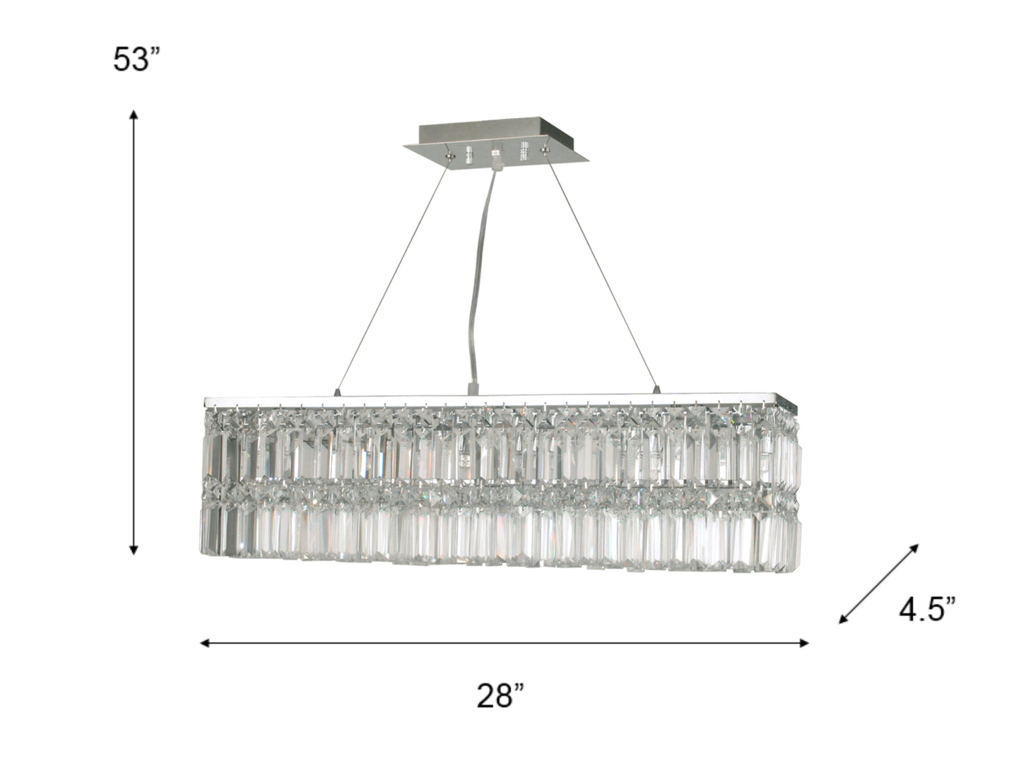 Canley 28" Wide Crystal Vanity Chandelier